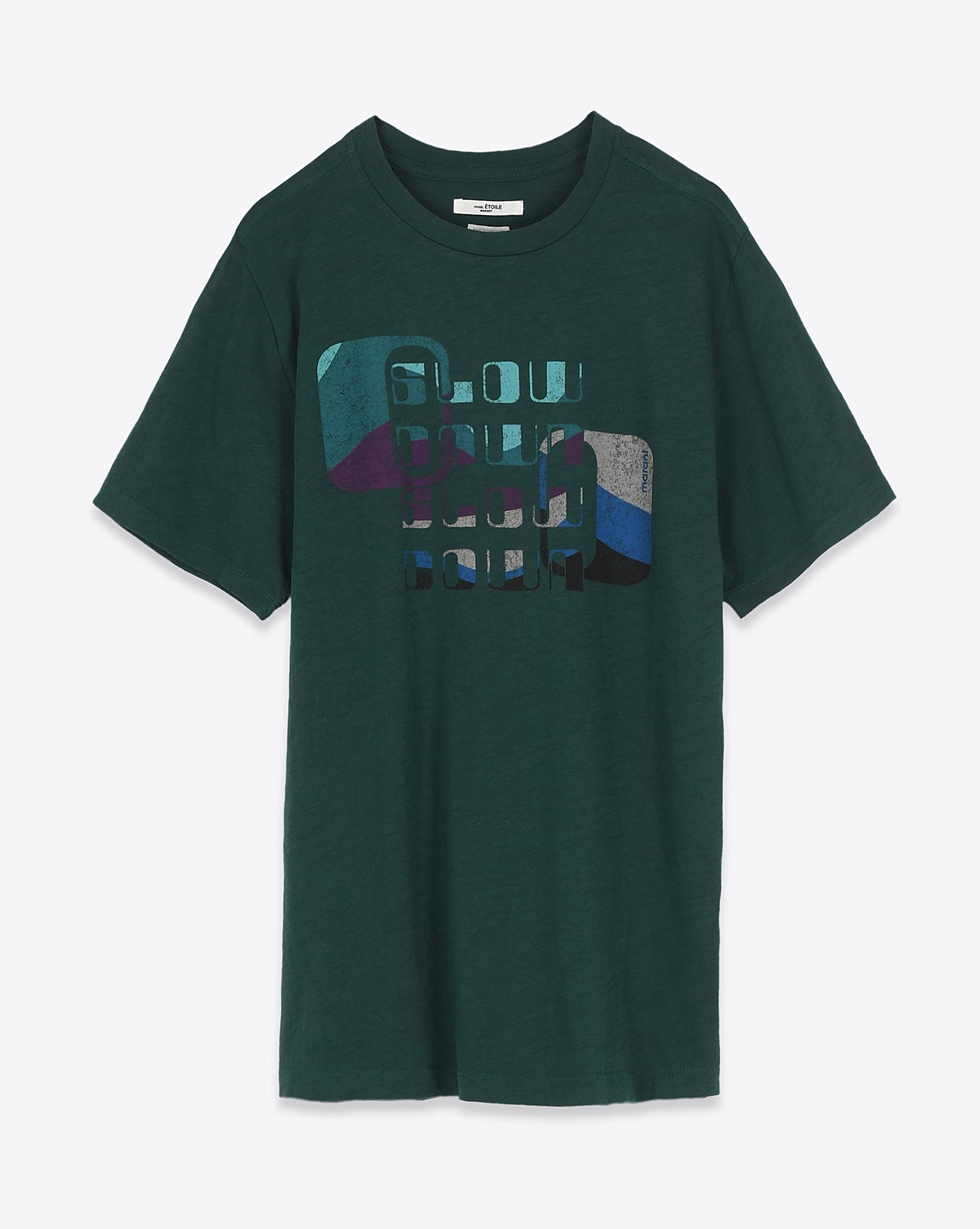 Tee-shirt manches courtes imprimé Zewel dark green Isabel Marant