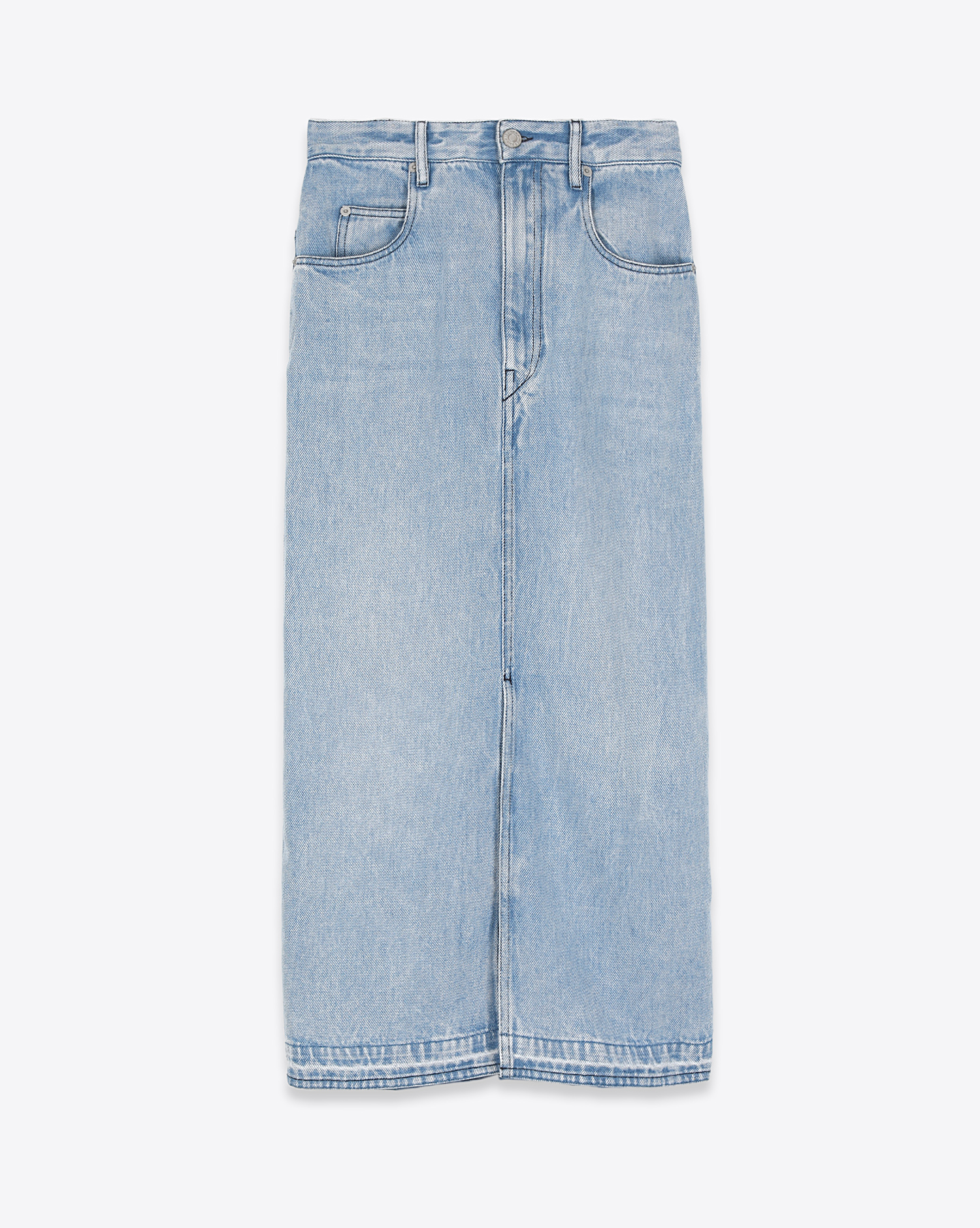 Jupe longue droite en denim souple Tilauria Isabel Marant Etoile.