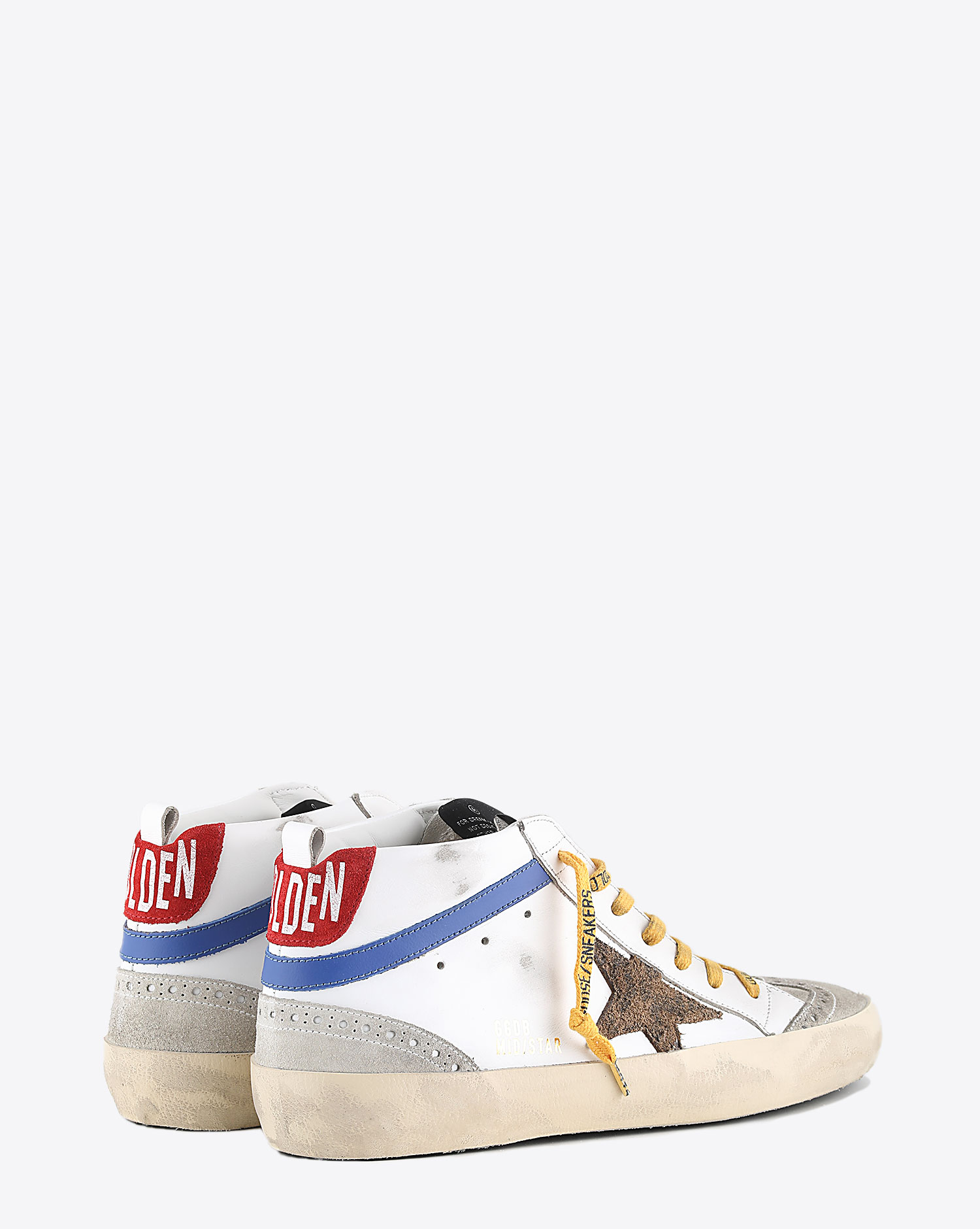 Sneakers Golden Goose homme MidStar Beige Blue Red 10784. Arrière. 
