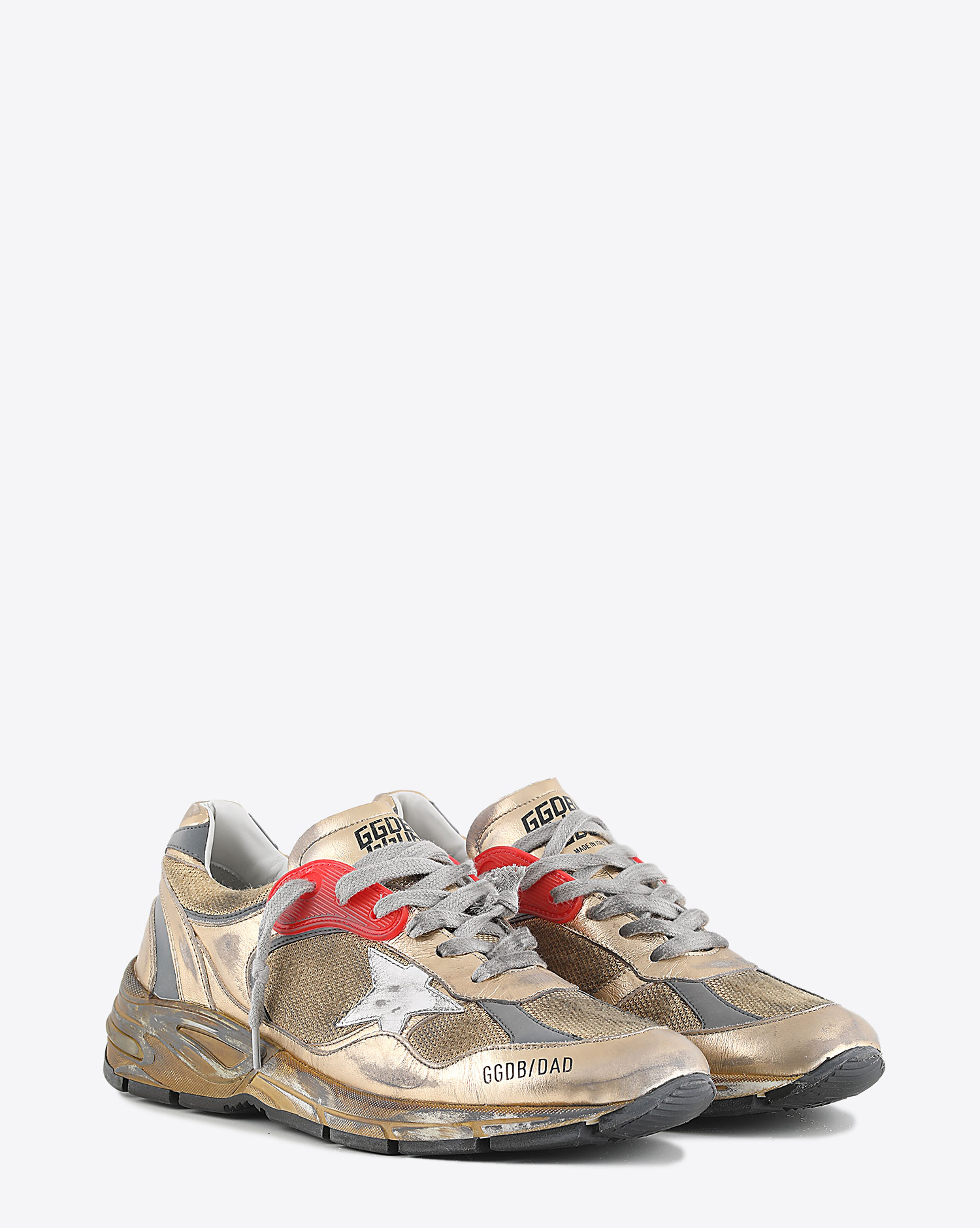 Sneakers Golden Goose Men Running Dad White Gold 65120. Face.