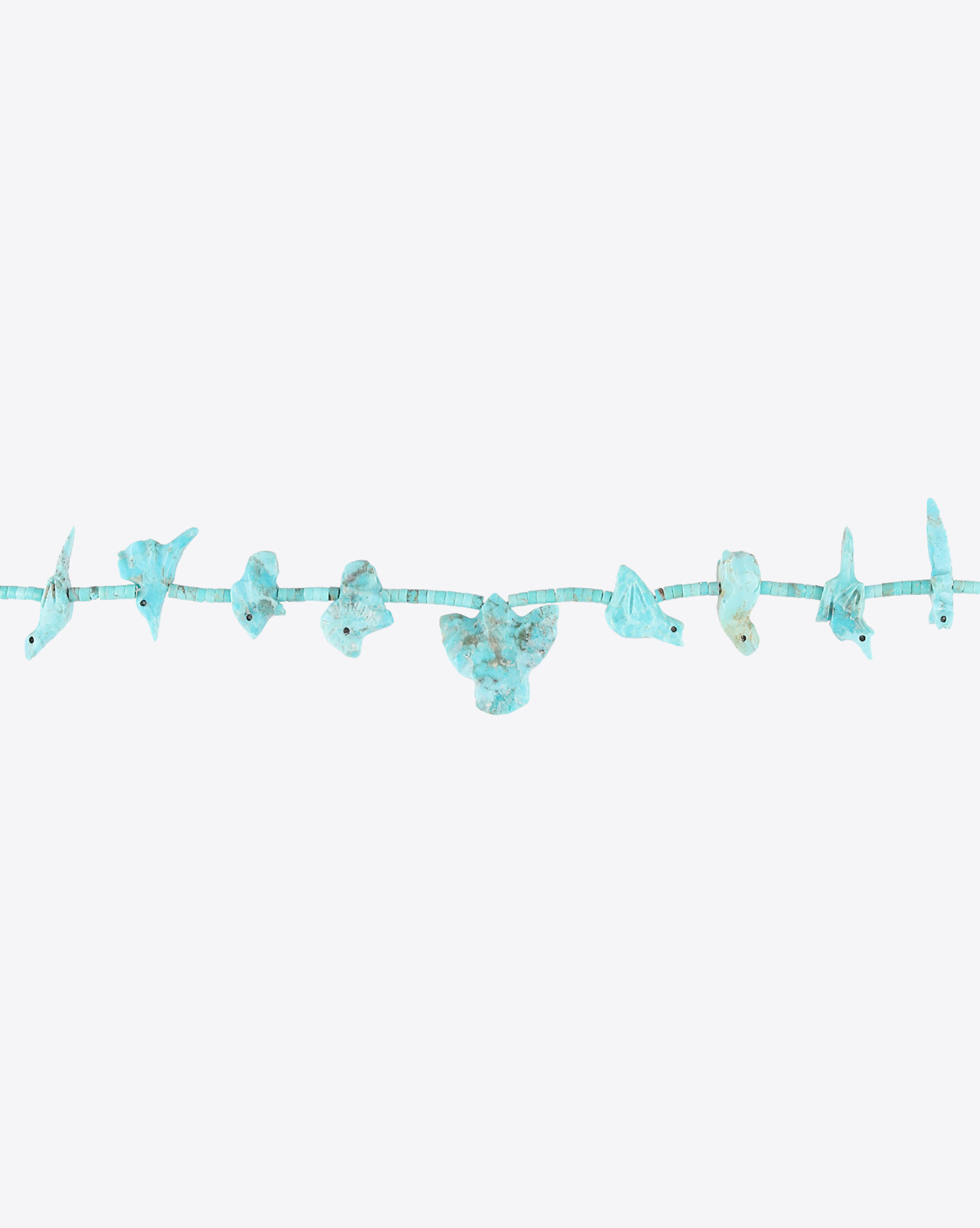 Collier en turquoise animaux fétiches Harpo Paris. Détails.