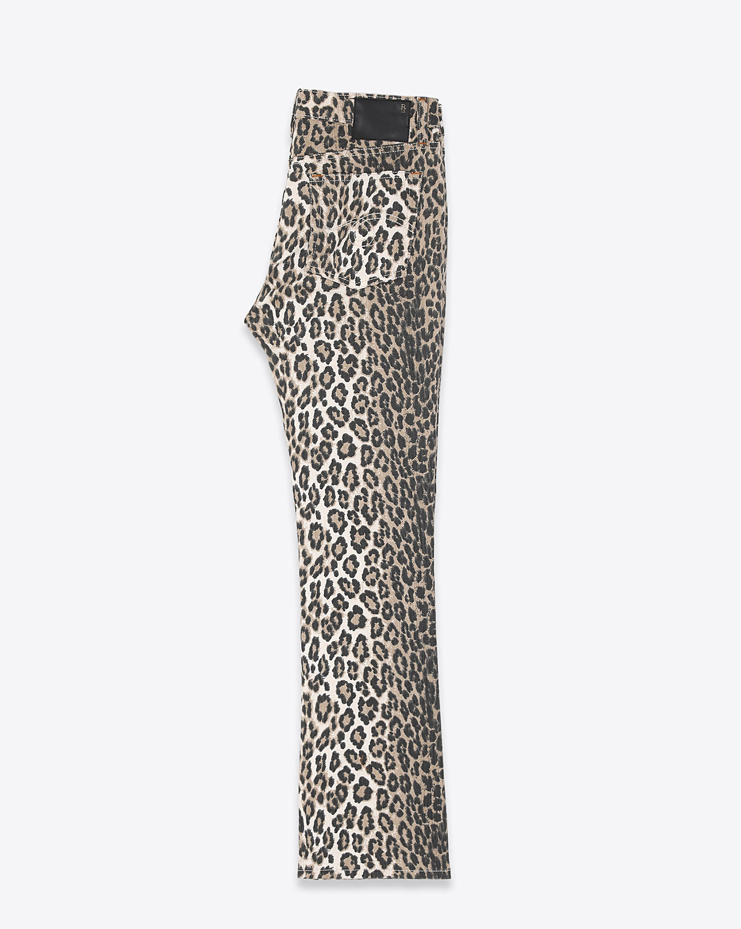 Image du produit R13 Denim Collection Kick Fit - Tyler Leopard - porté