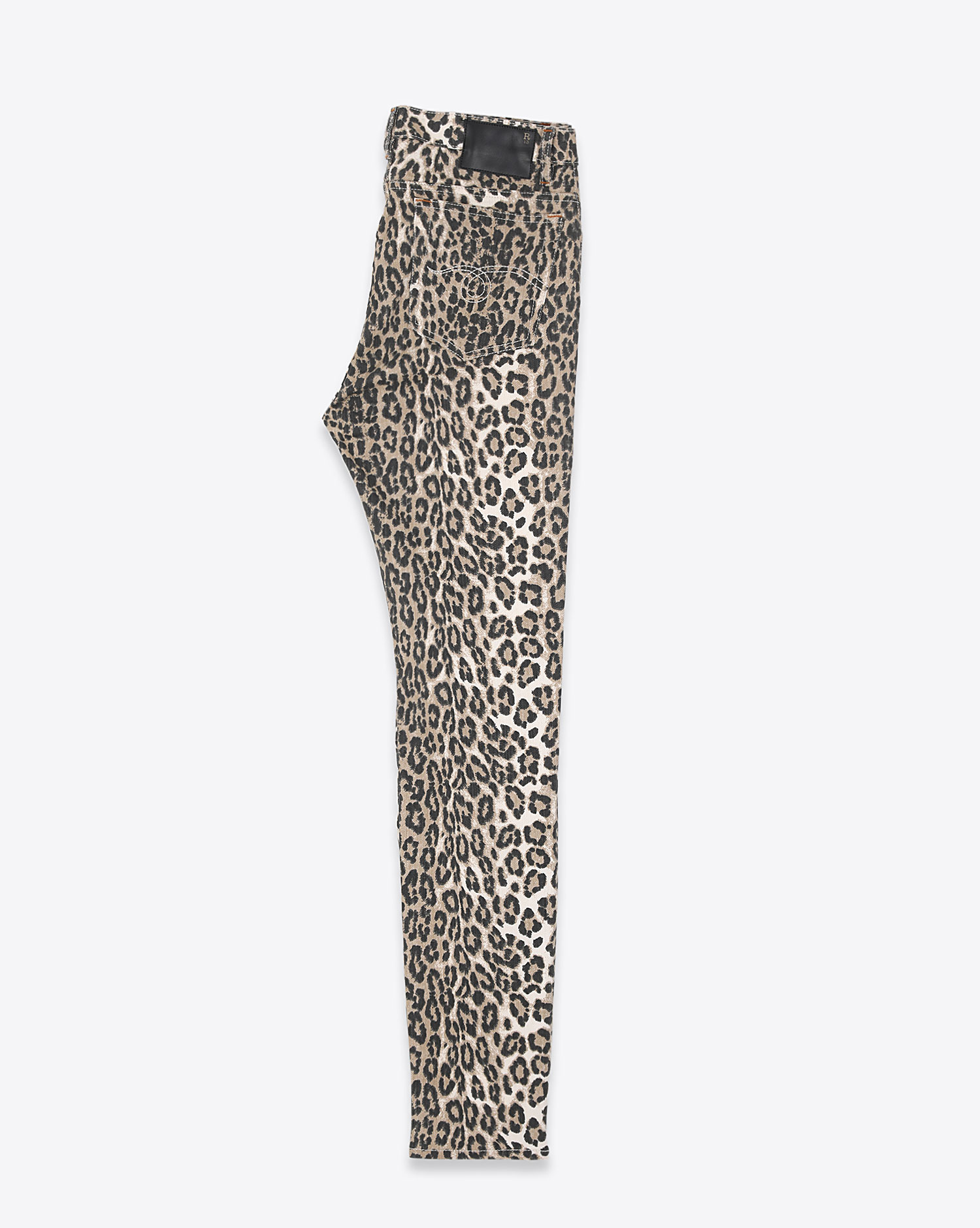 Image du produit R13 Denim Collection High Rise - Tyler Leopard - porté
