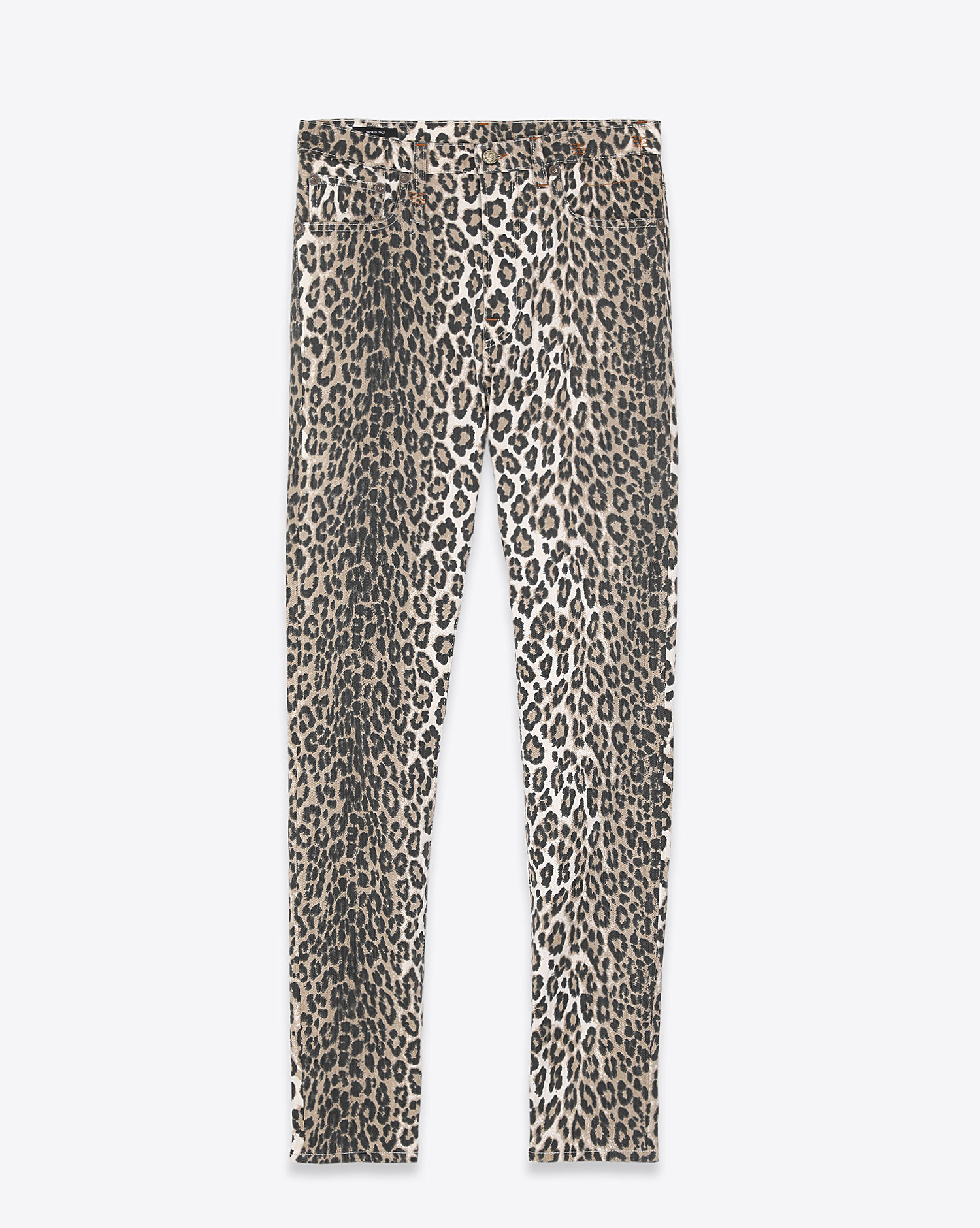 Jeans taille haute High rise léopard R13 Denim