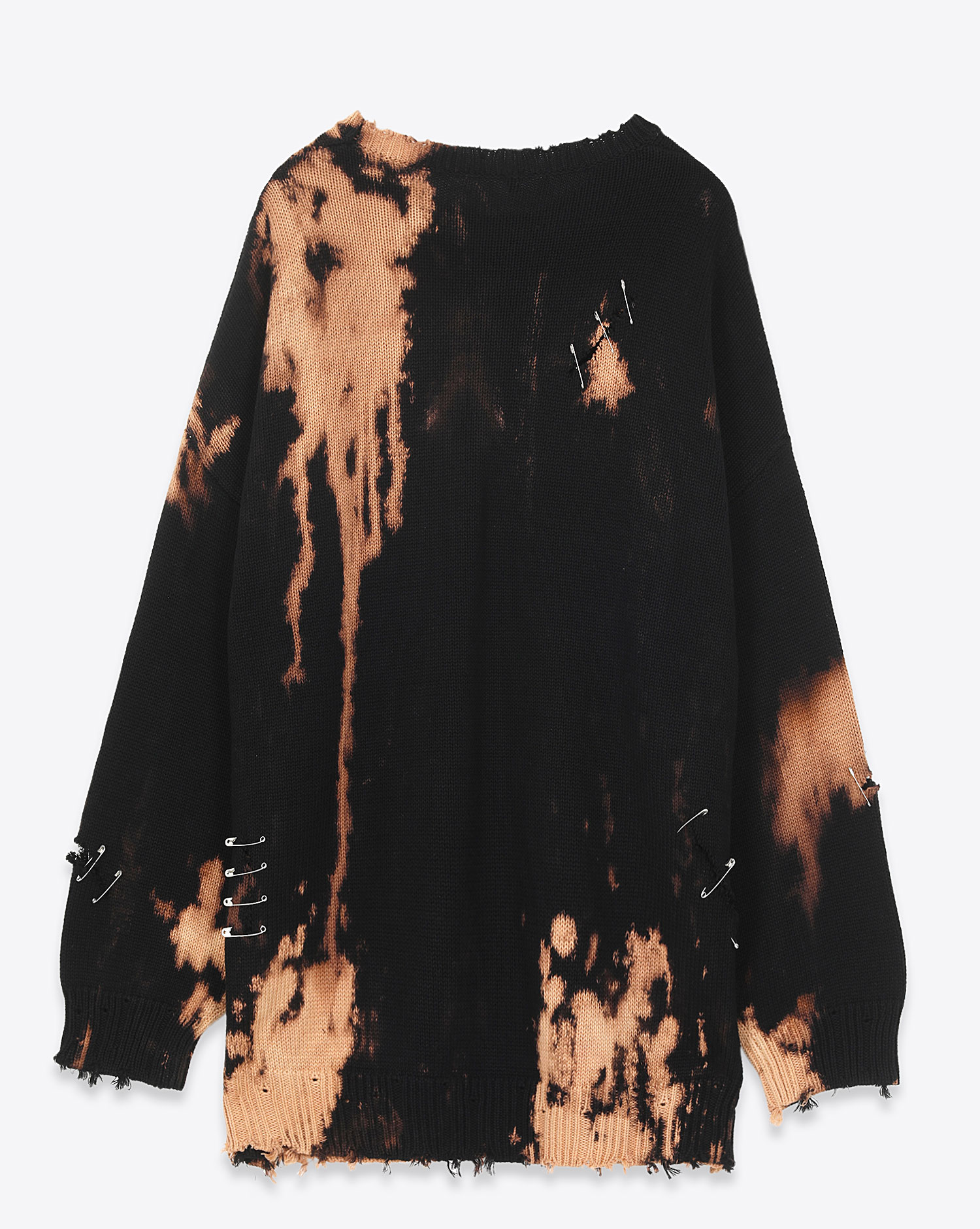 Image du produit R13 Bleached Distressed Crewneck Sweater - Bleached Black - 2