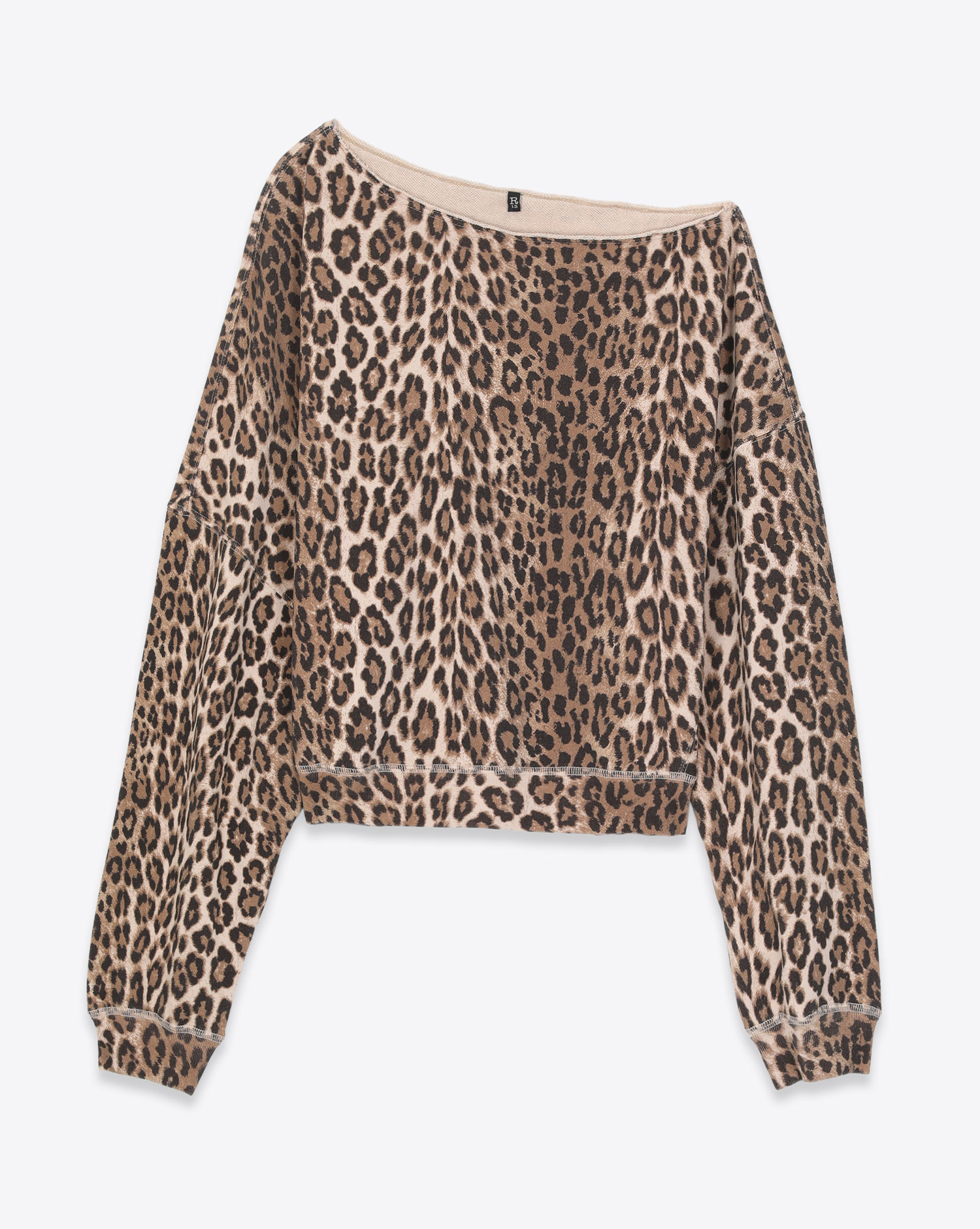 Image du produit R13 Off Shoulder Patti Sweatshirt - Leopard