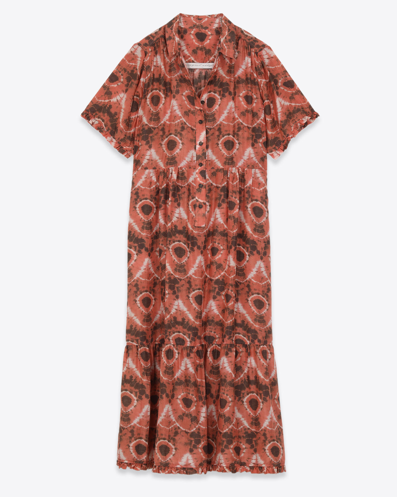 Robe Dainty Collar Raquel Allegra imprimée Tie and Dye.  
