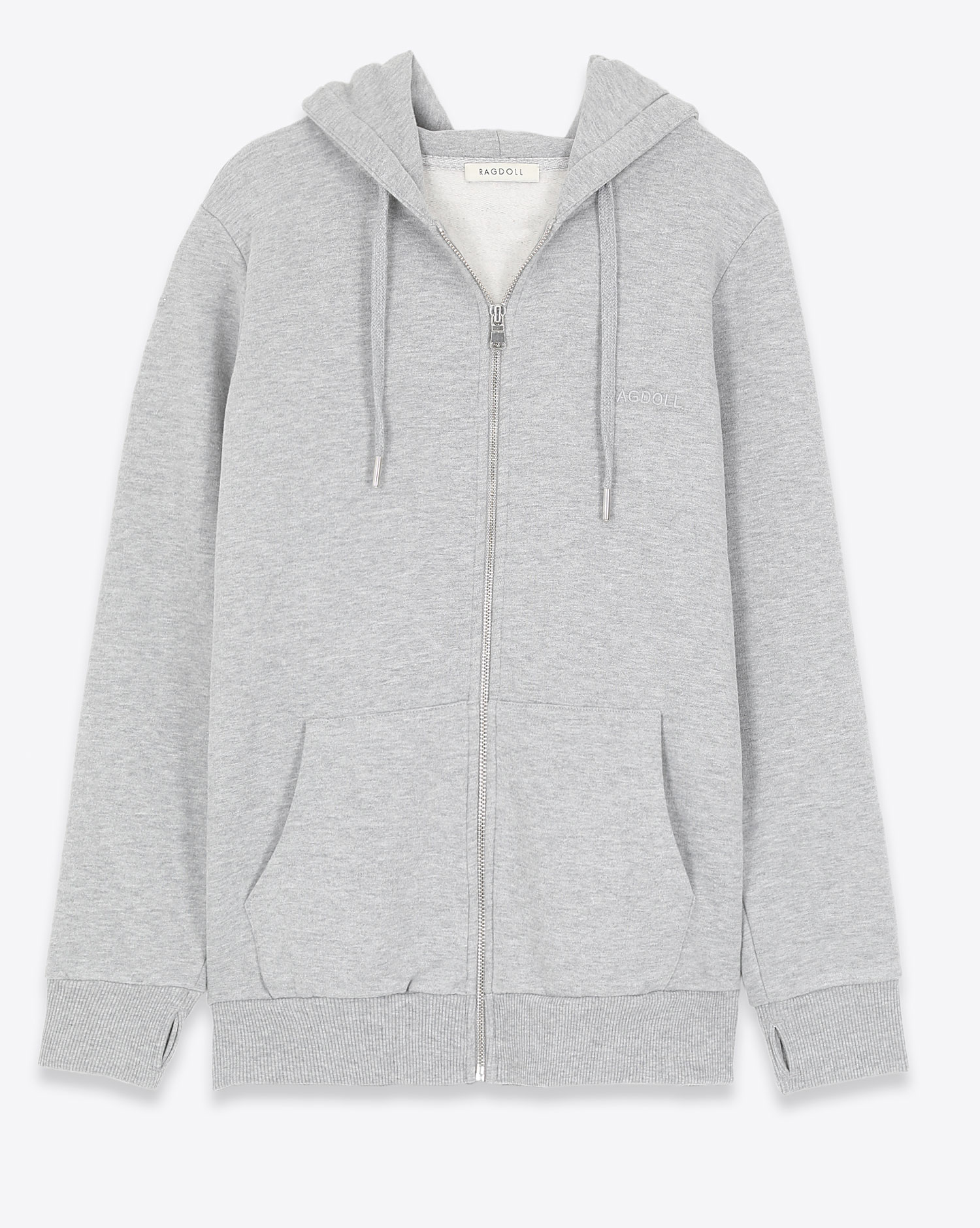 Veste Femme Oversized Hoodie Ragdoll LA grise. 
