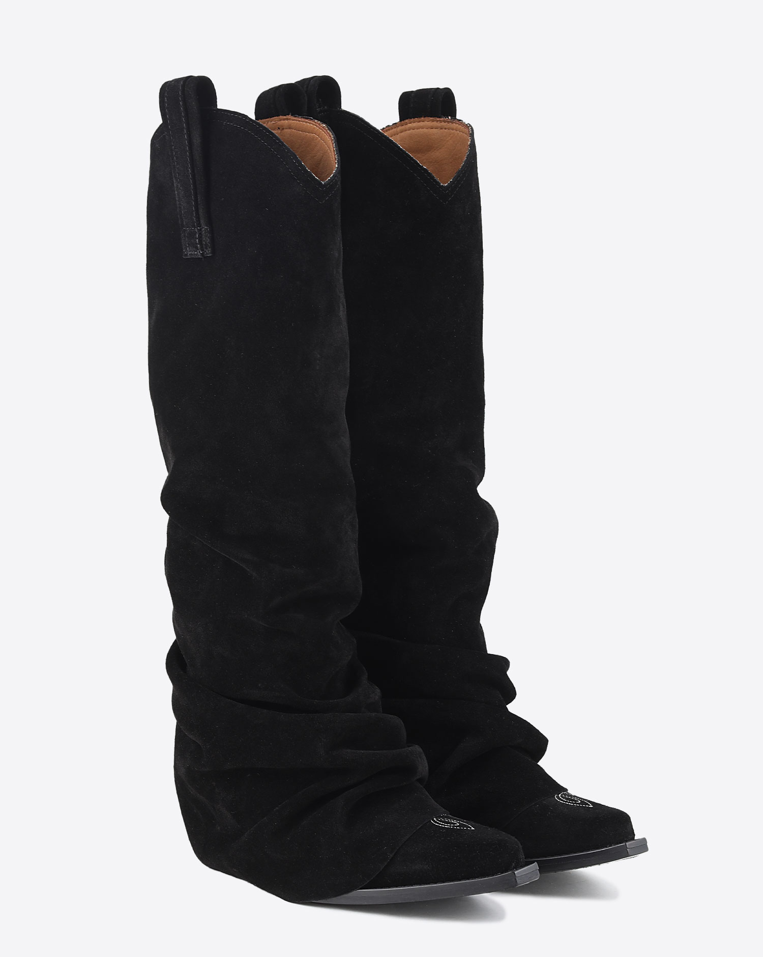 R13 Boots Cowboy Suede Noire 