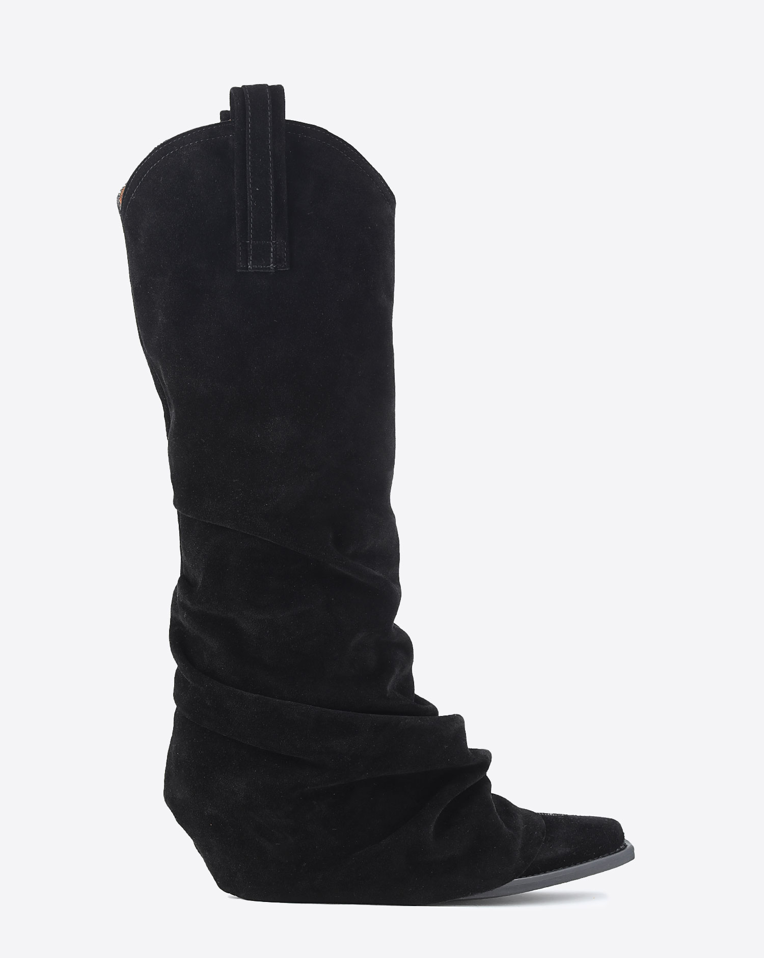 R13 Boots Cowboy Suede Noire 