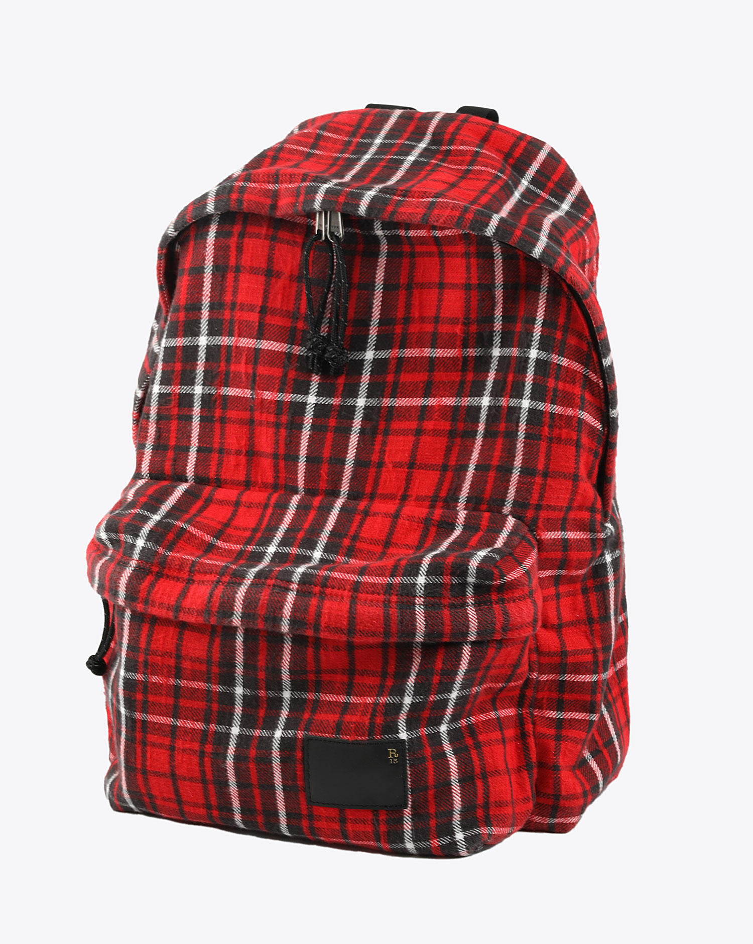 Red and black plaid backpack cheap