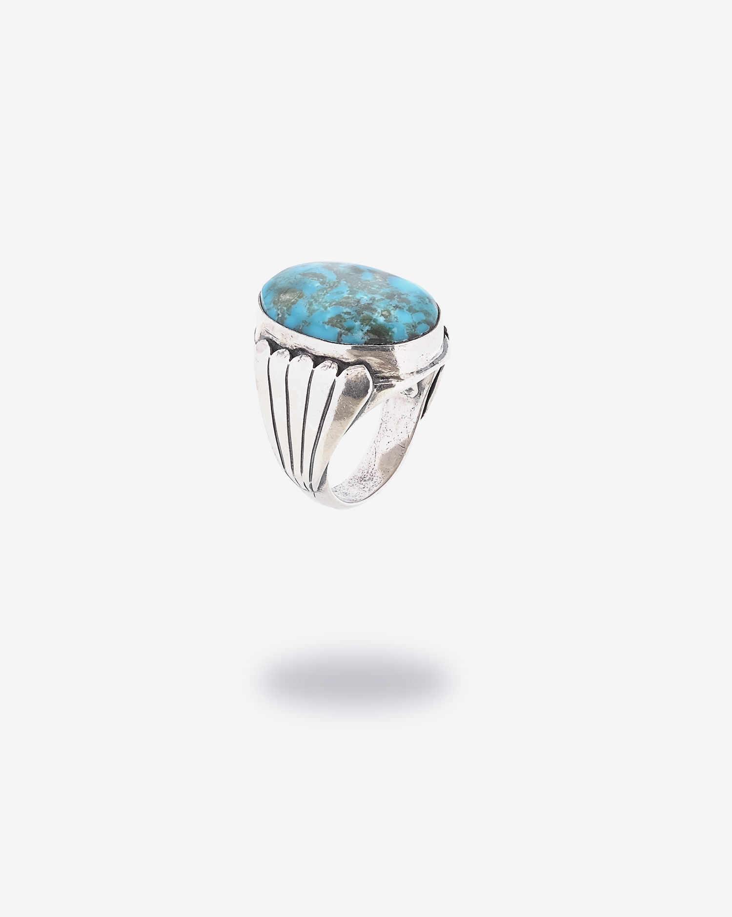 Produit Bague CH Navajo Harpo pierre turquoise. 