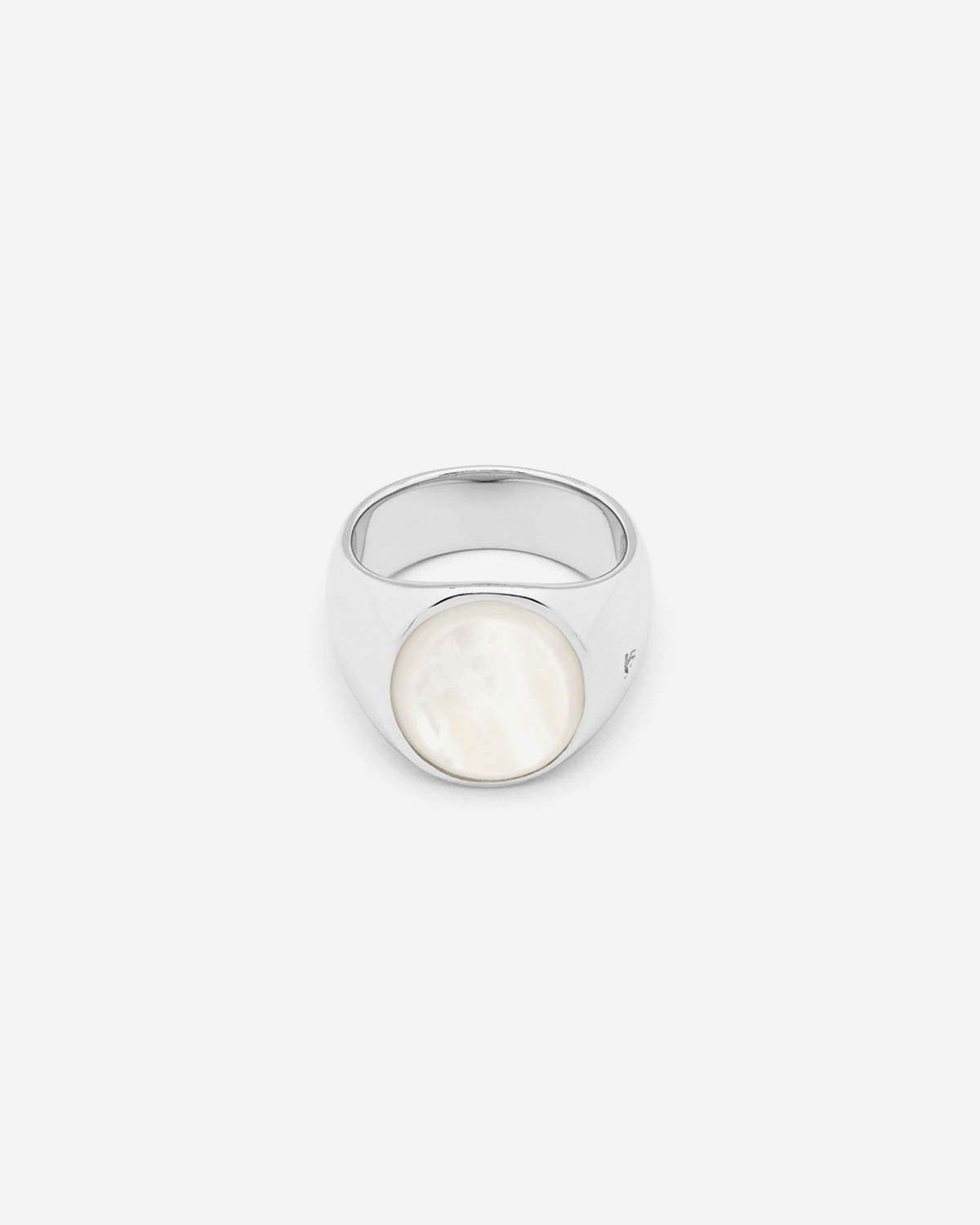 Bagues Tom Wood Oval White MOP - Silver
