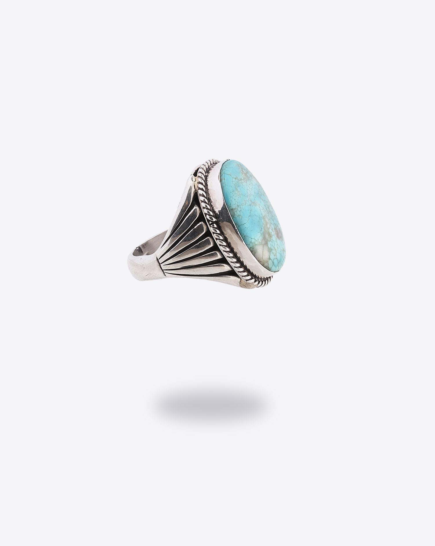 Produit Bague R Navajo Harpo avec pierre turquoise. 
