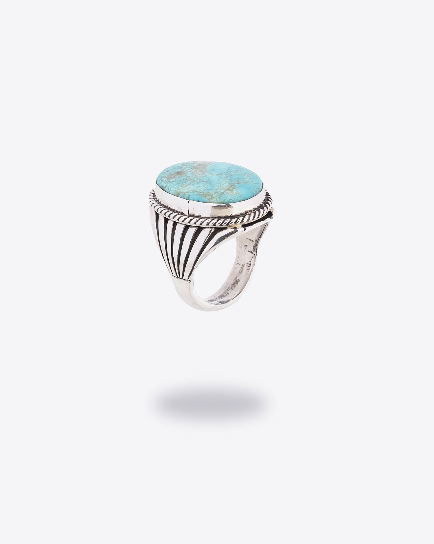 Produit Bague R Navajo Harpo avec pierre turquoise. 