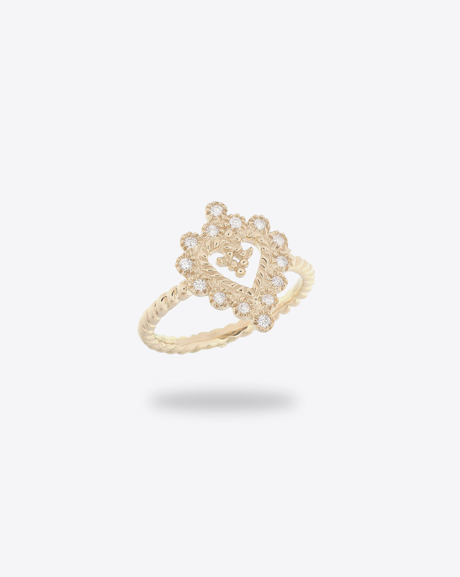 Bague Love Delight 2 en or jaune et diamants blancs Vanessa De Jaegher