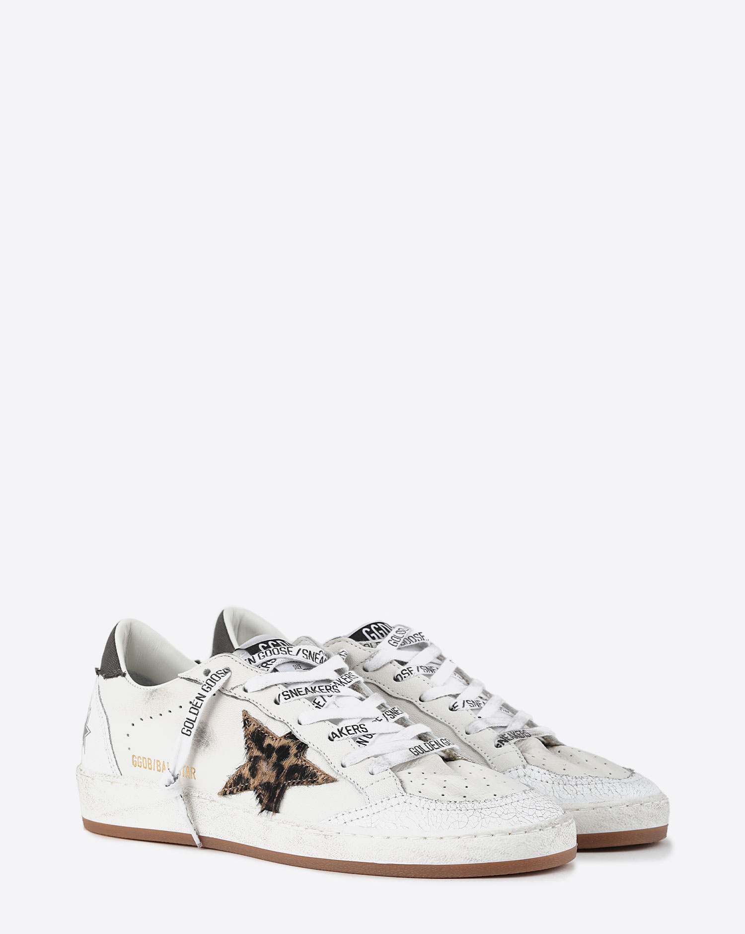 Golden Goose Woman Collection Ball Star – White Beige Brown Leo 10889