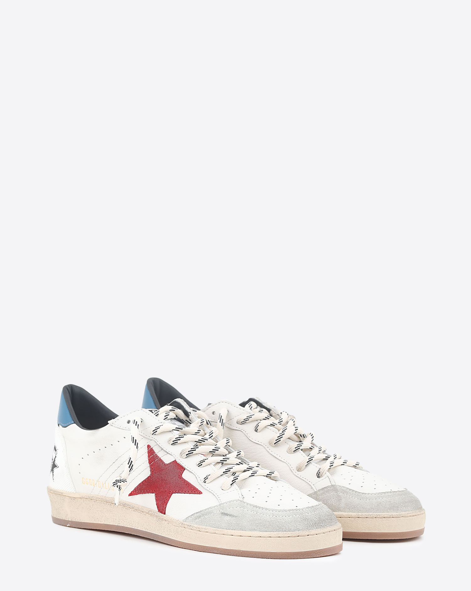 Golden Goose Homme Sneakers Ball Star Blanc Rouge Bleu 11716