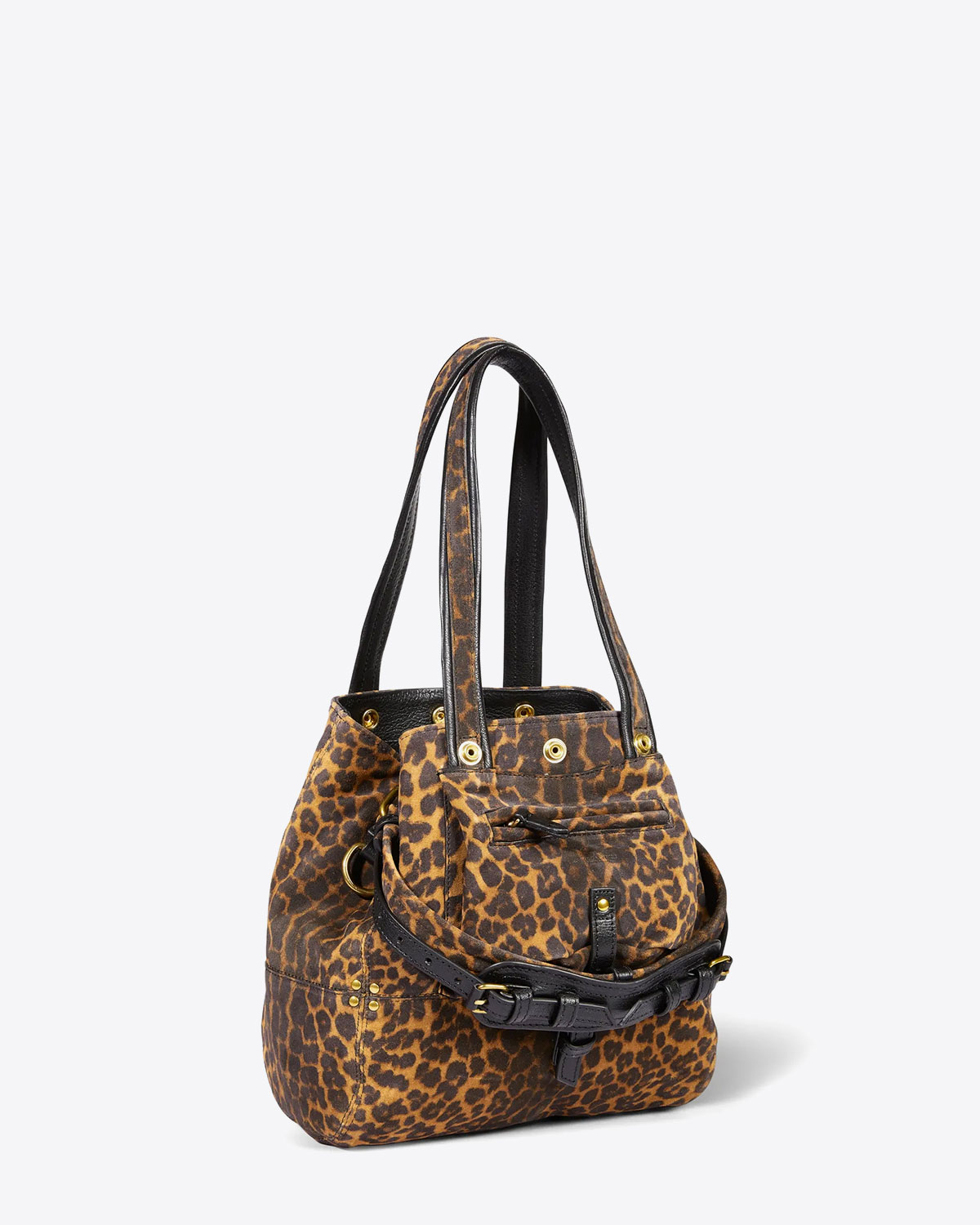 J r me Dreyfuss Sac Billy S Split Suede L opard Chamois