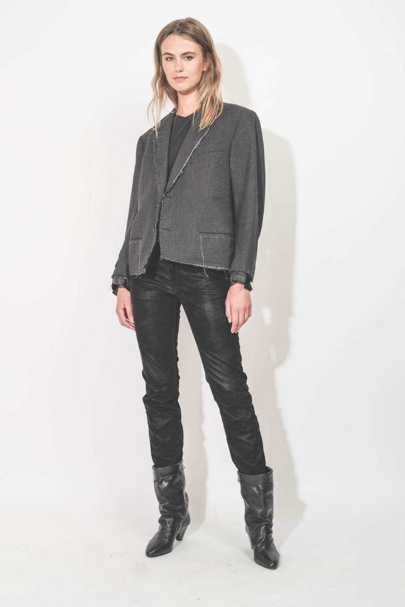 Image du produit Yekaterina Ivankova Blazer Court Upcycling &ndash; Noir D&eacute;lav&eacute; - 4