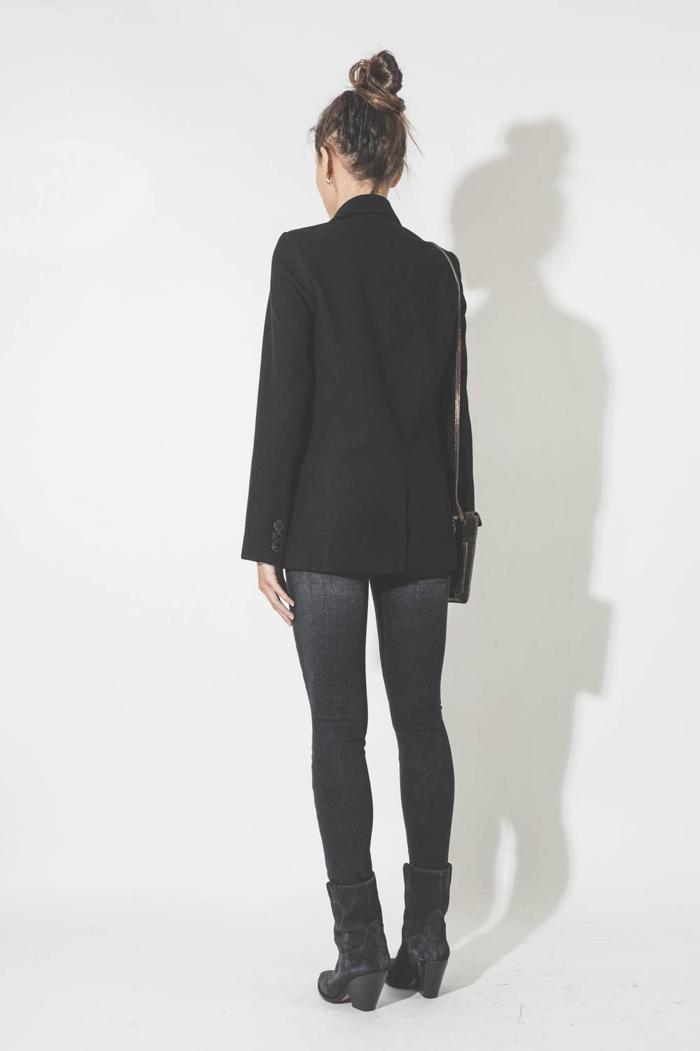 Anine bing black madeleine blazer deals