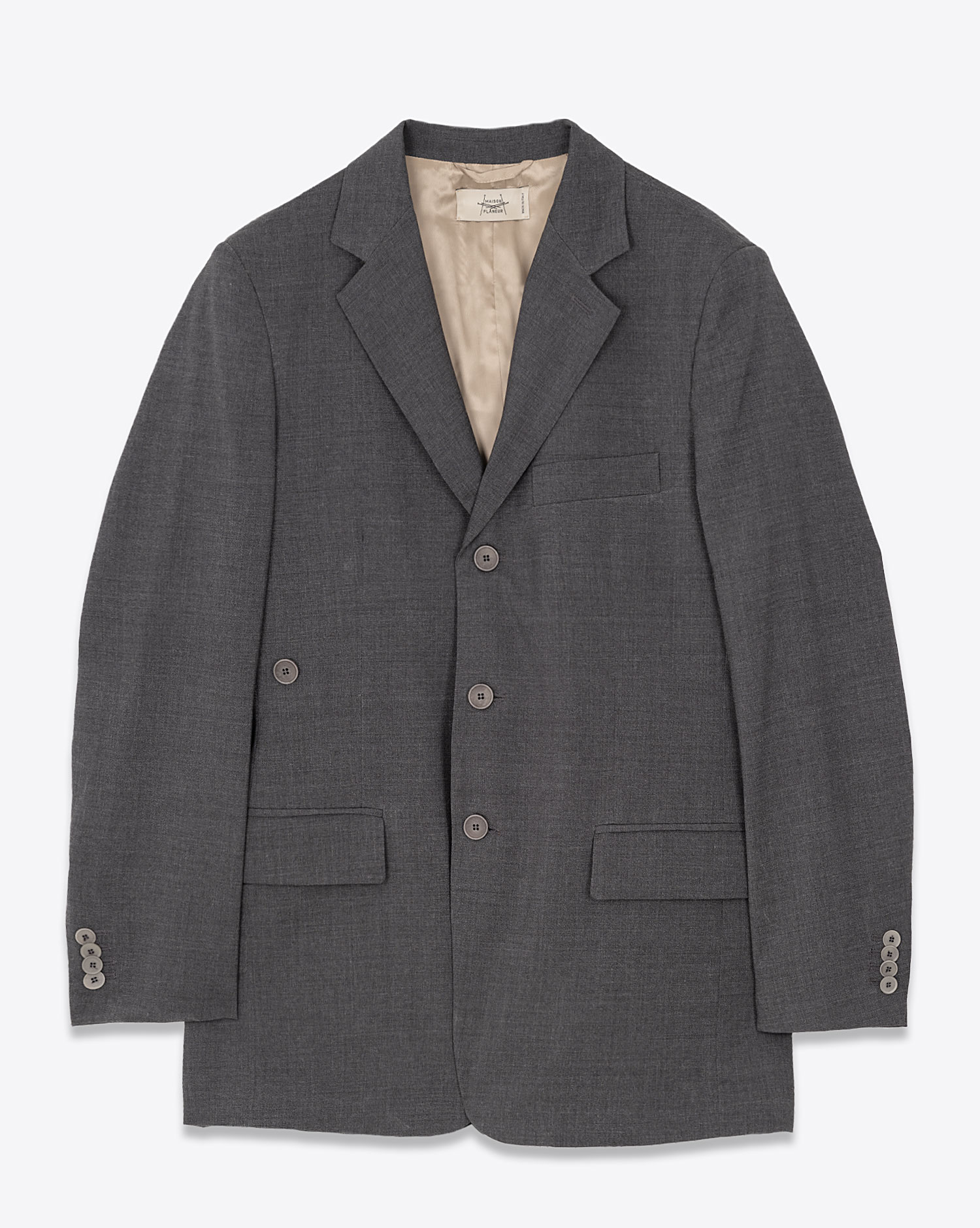 Produit Veste Blazer Oversize Maison Flaneur anthracite. 