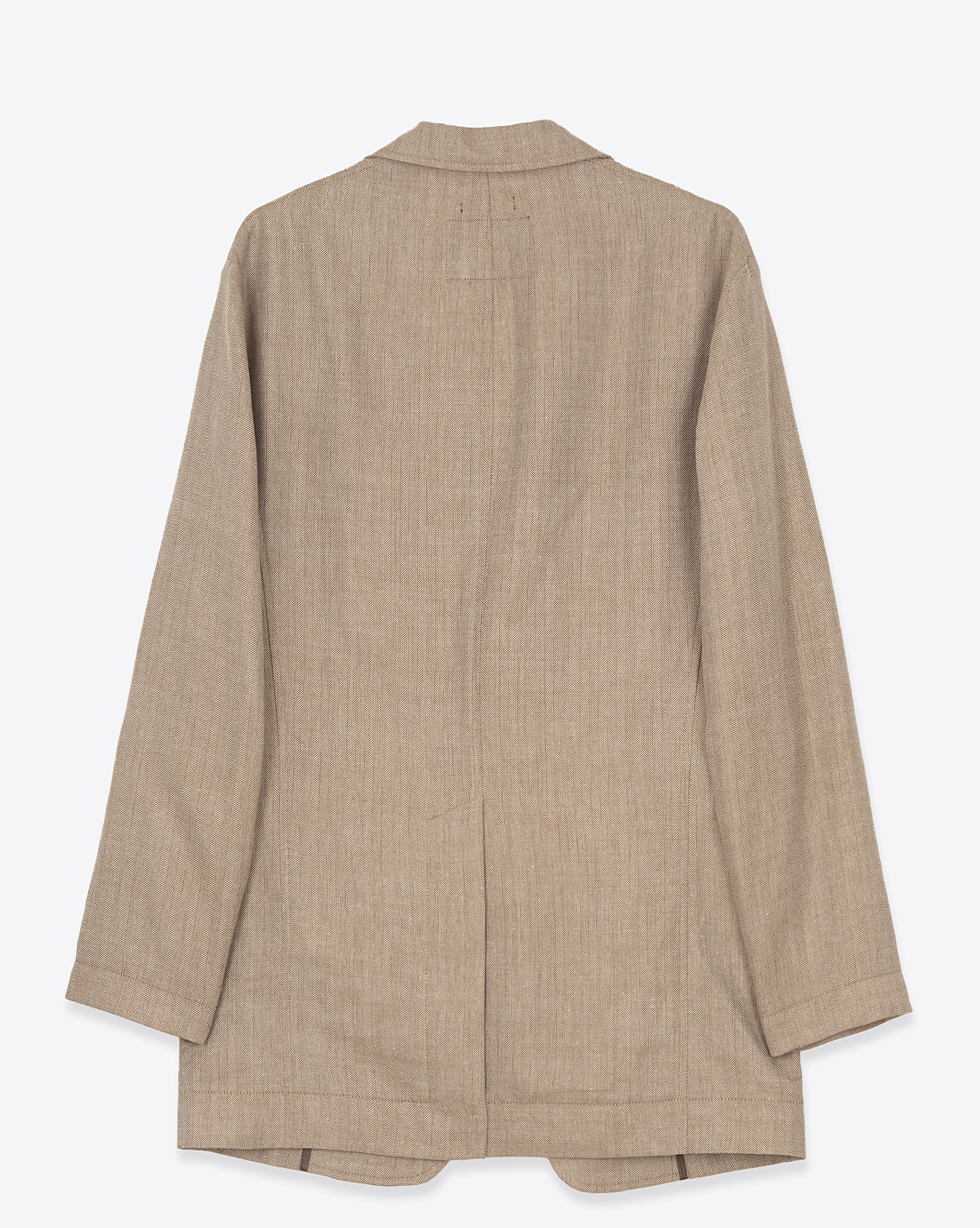 Veste blazer Ragged R13 en lin beige. Vue dos.