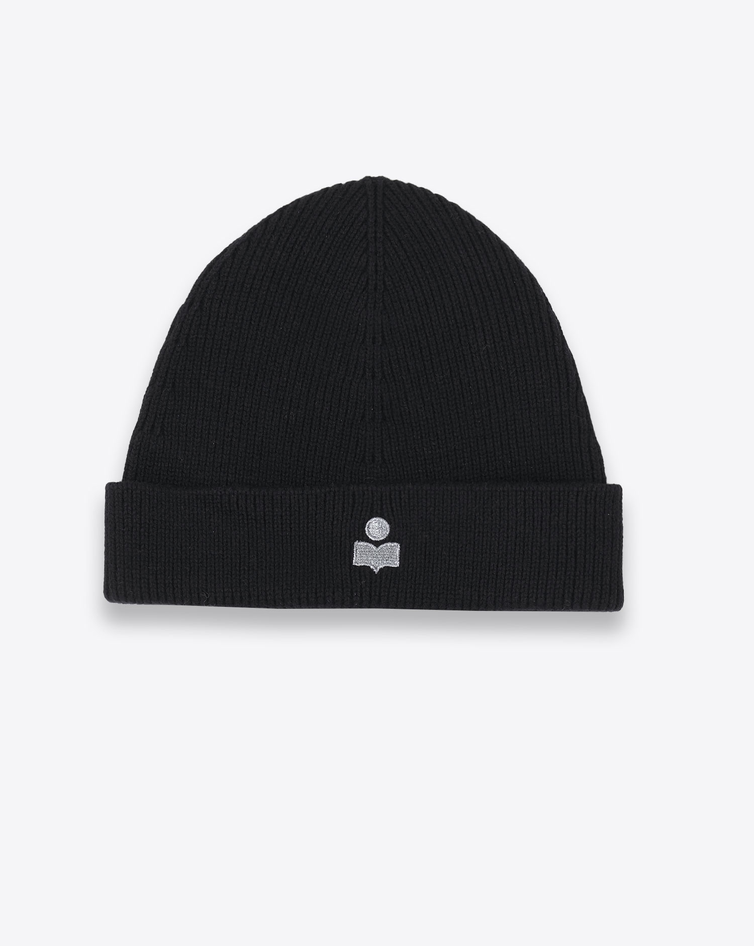 Produit Bonnet Kiera Isabel Marant Etoile noir avec logo à paillettes. 