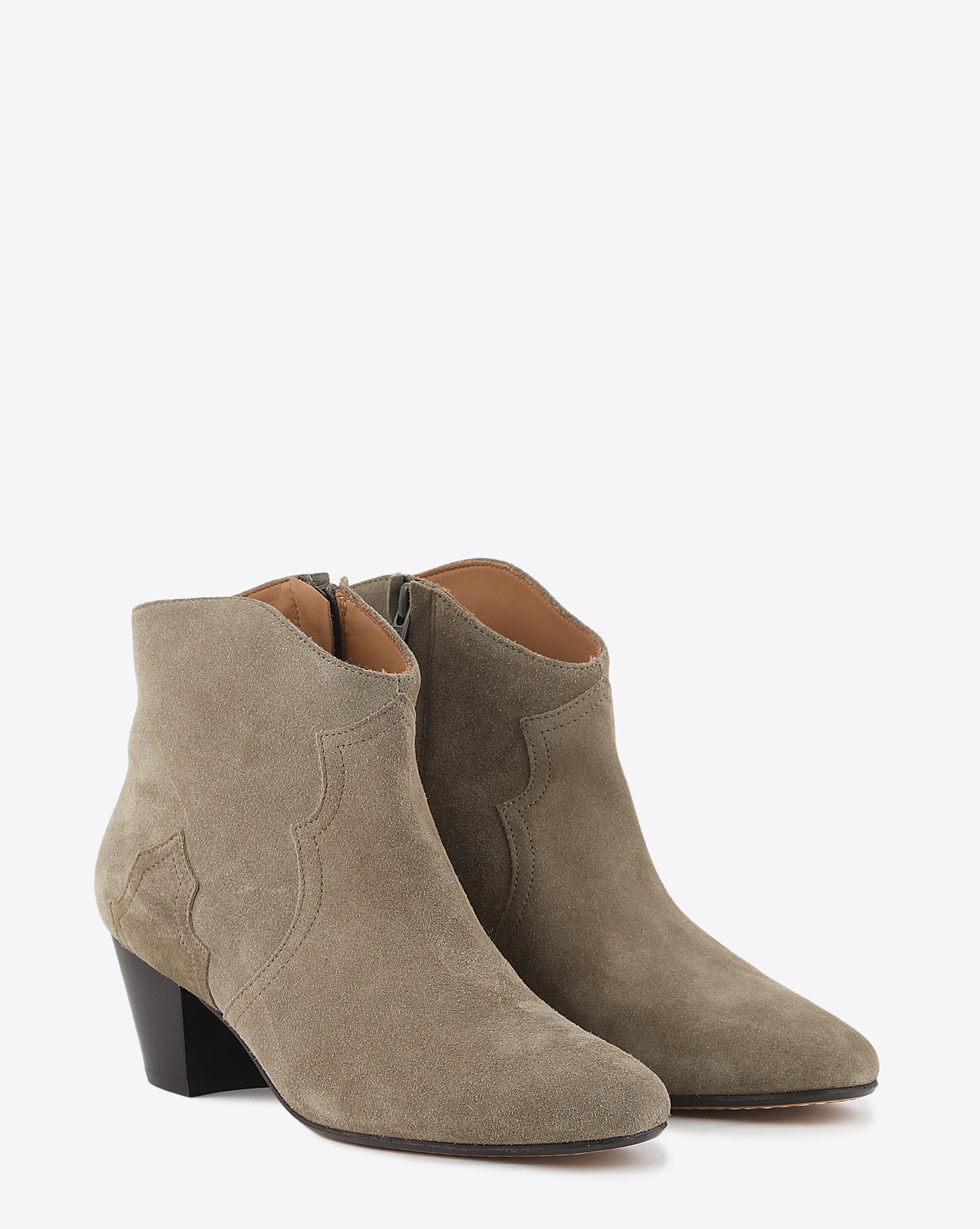 Boots Dicker coloris taupe Isabel Marant 