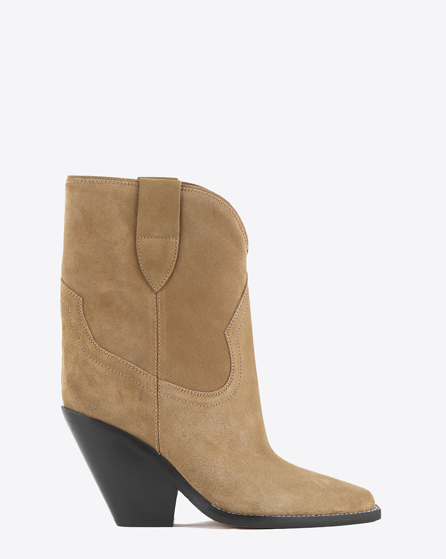 Boots Leyane Isabel Marant taupe. Profil. 