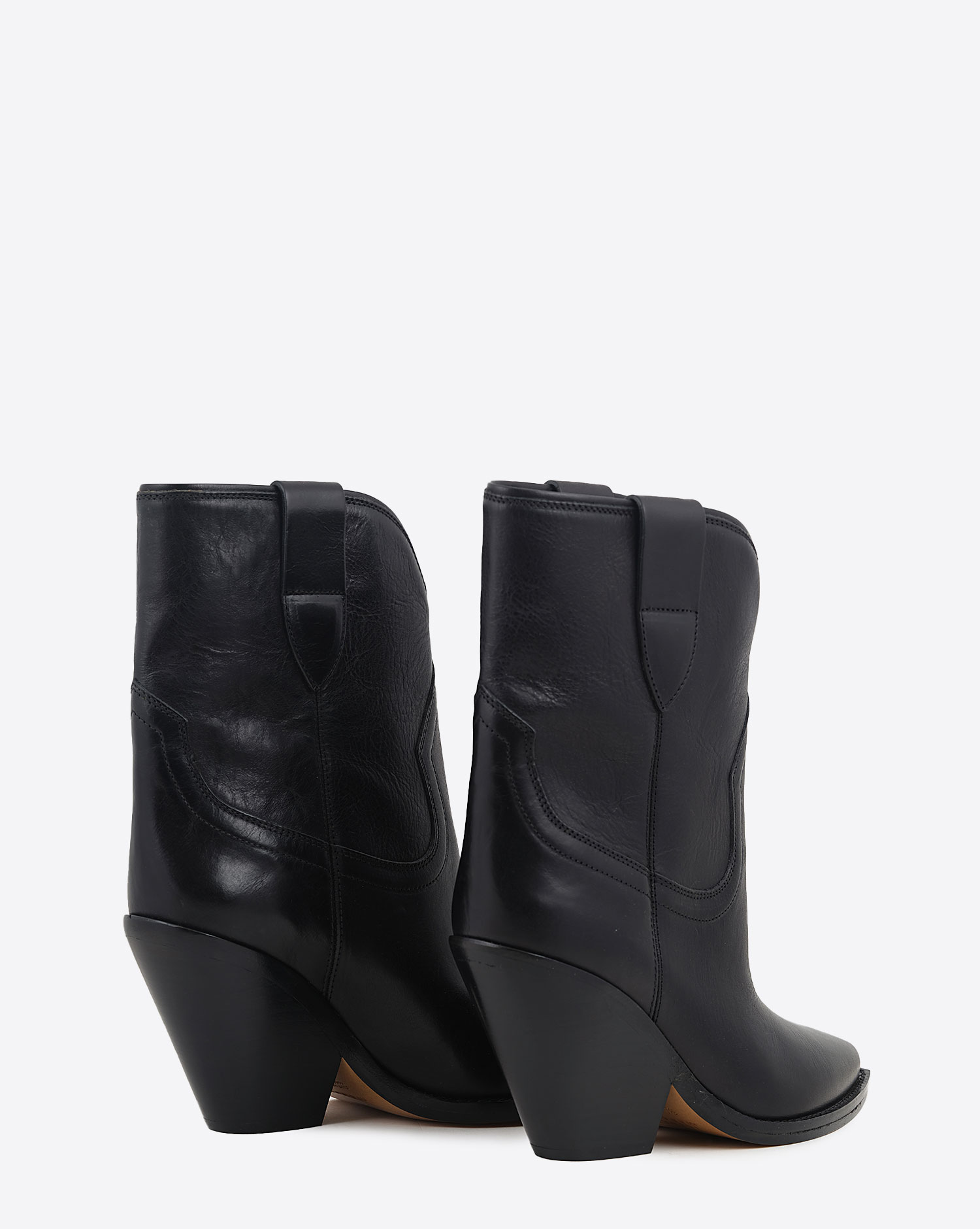 Isabel Marant Chaussures Boots Leyane Cuir Noir