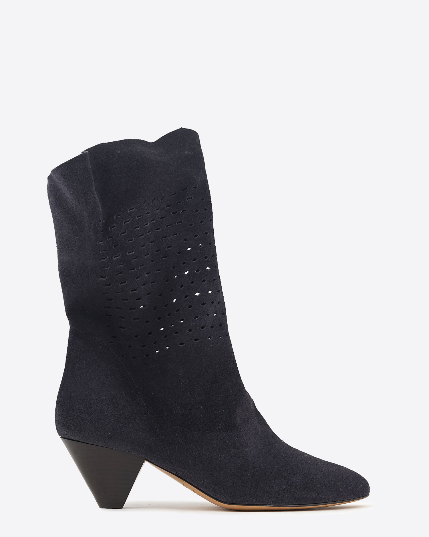 Isabel Marant Chaussures Boots Reachi Perforées Bleu Nuit