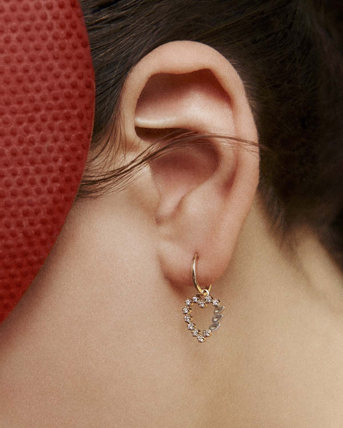 Boucle d'oreille coeur Billie Pascale Monvoisin 