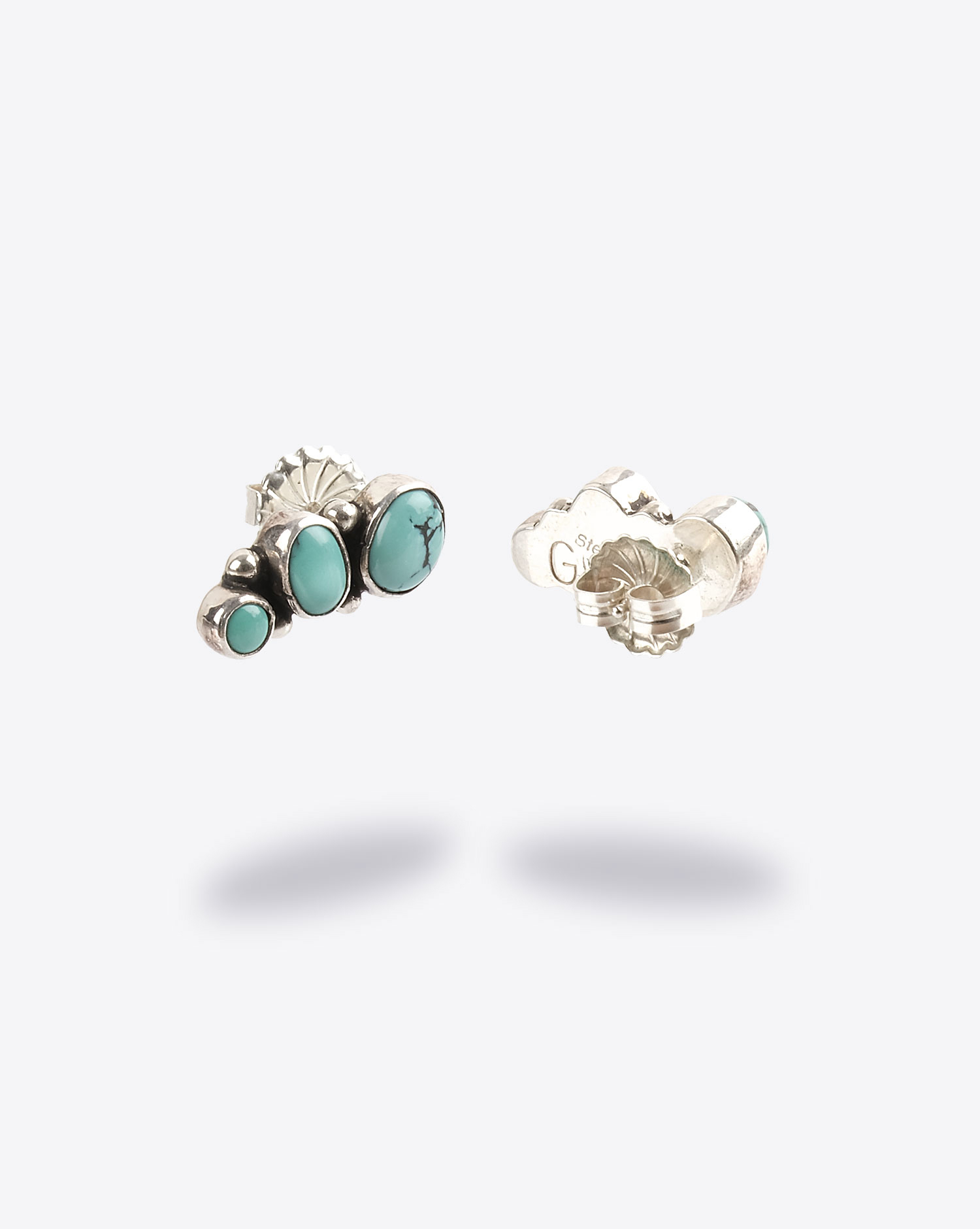 Produit Boucles d'Oreilles Arizona Harpo avec pierres turquoises. 