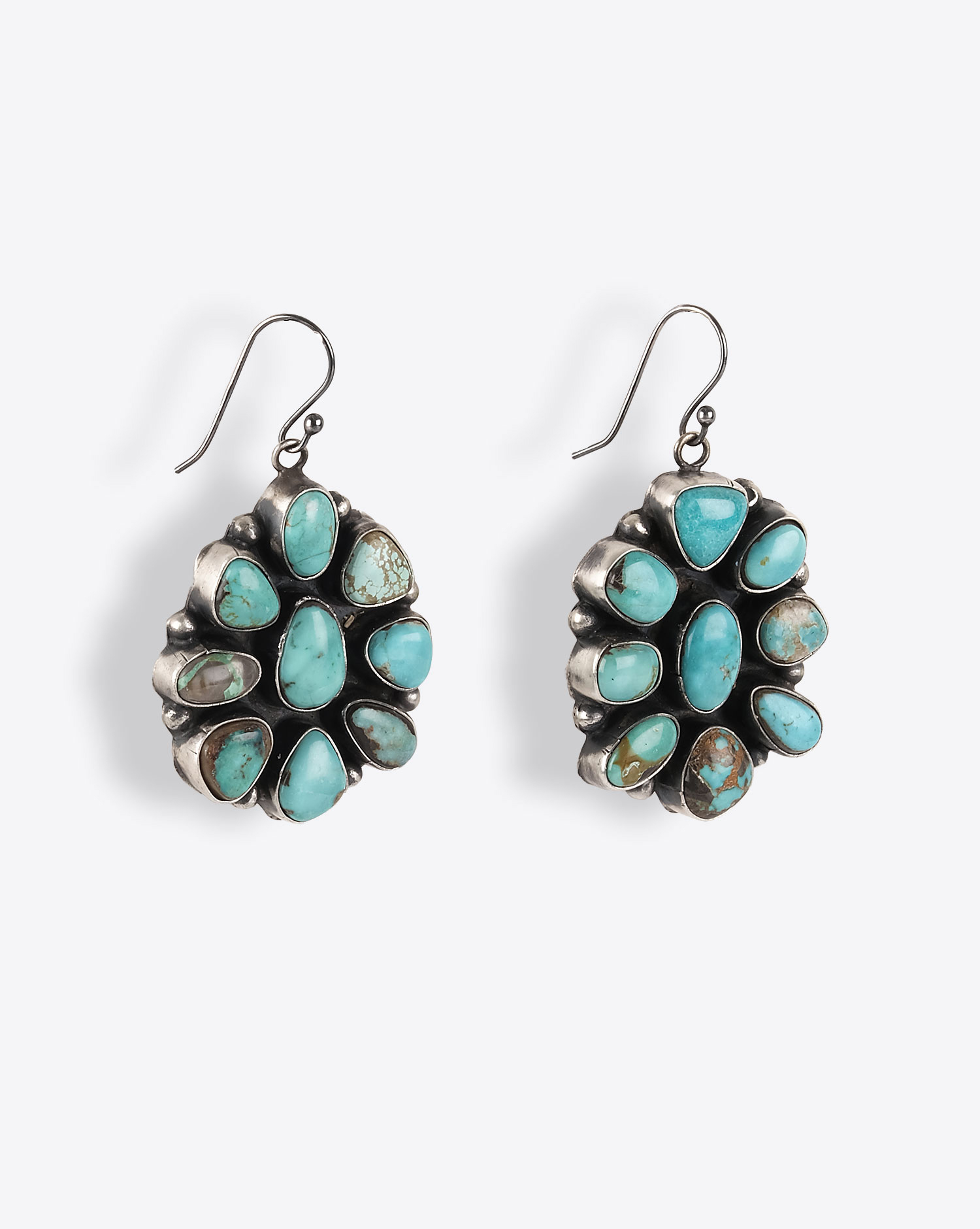Produit Boucles d'Oreilles Ella Reter Harpo avec pierres turquoises. 