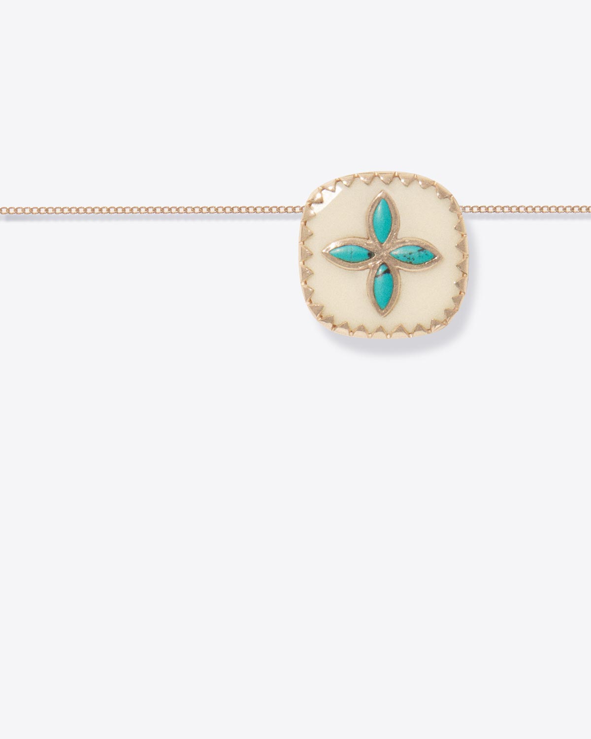 Pascale Monvoisin Bowie Collier Blanc Turquoise 