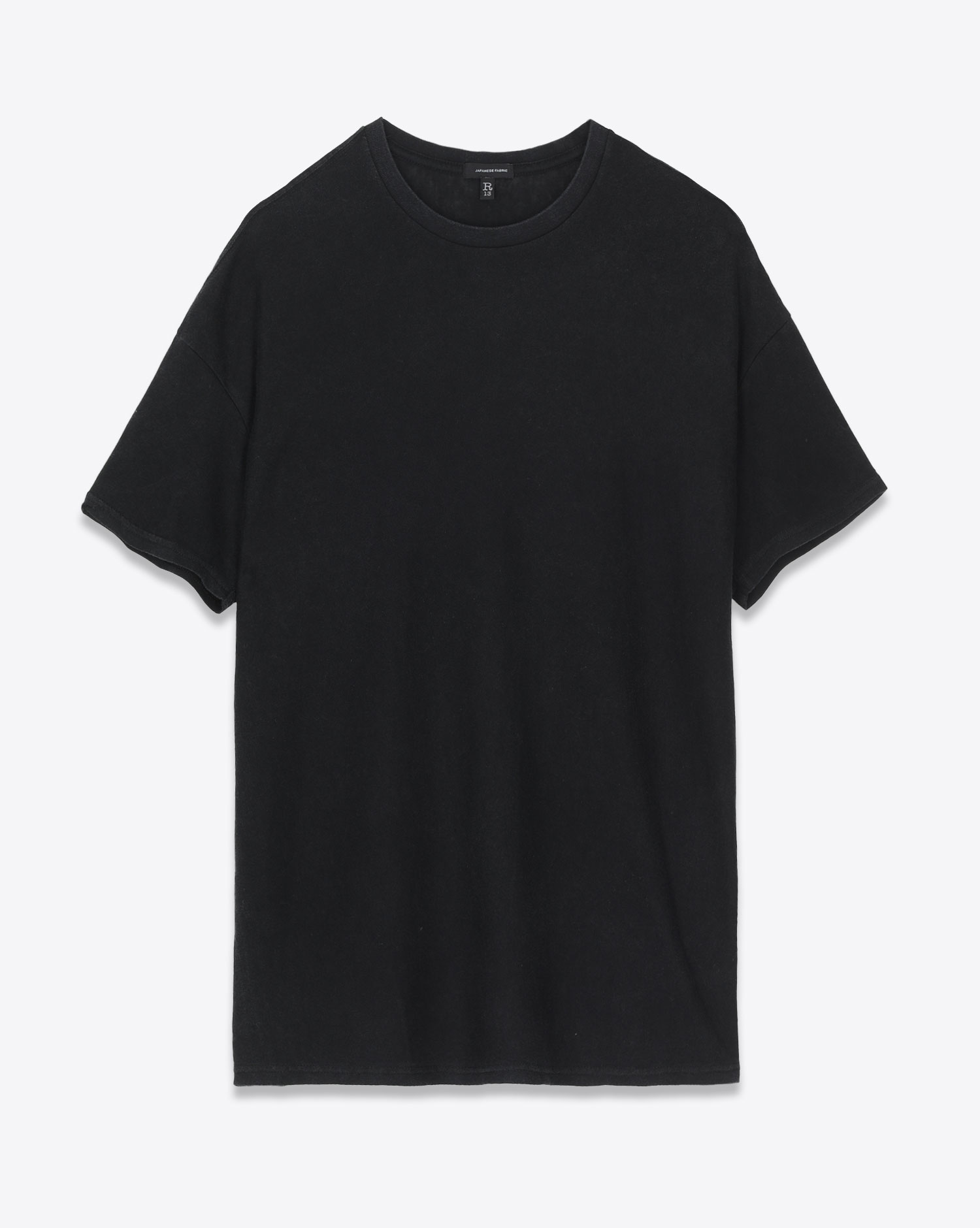 Tee-Shirt Boxy Seamless R13 Denim noir 