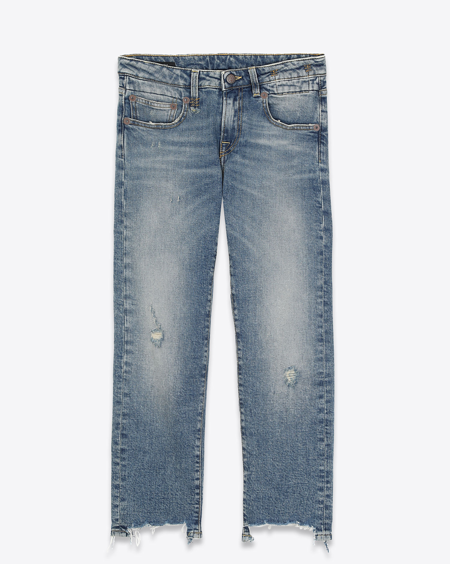 R13 Denim Jean Boy Straight With Rips – Carlton