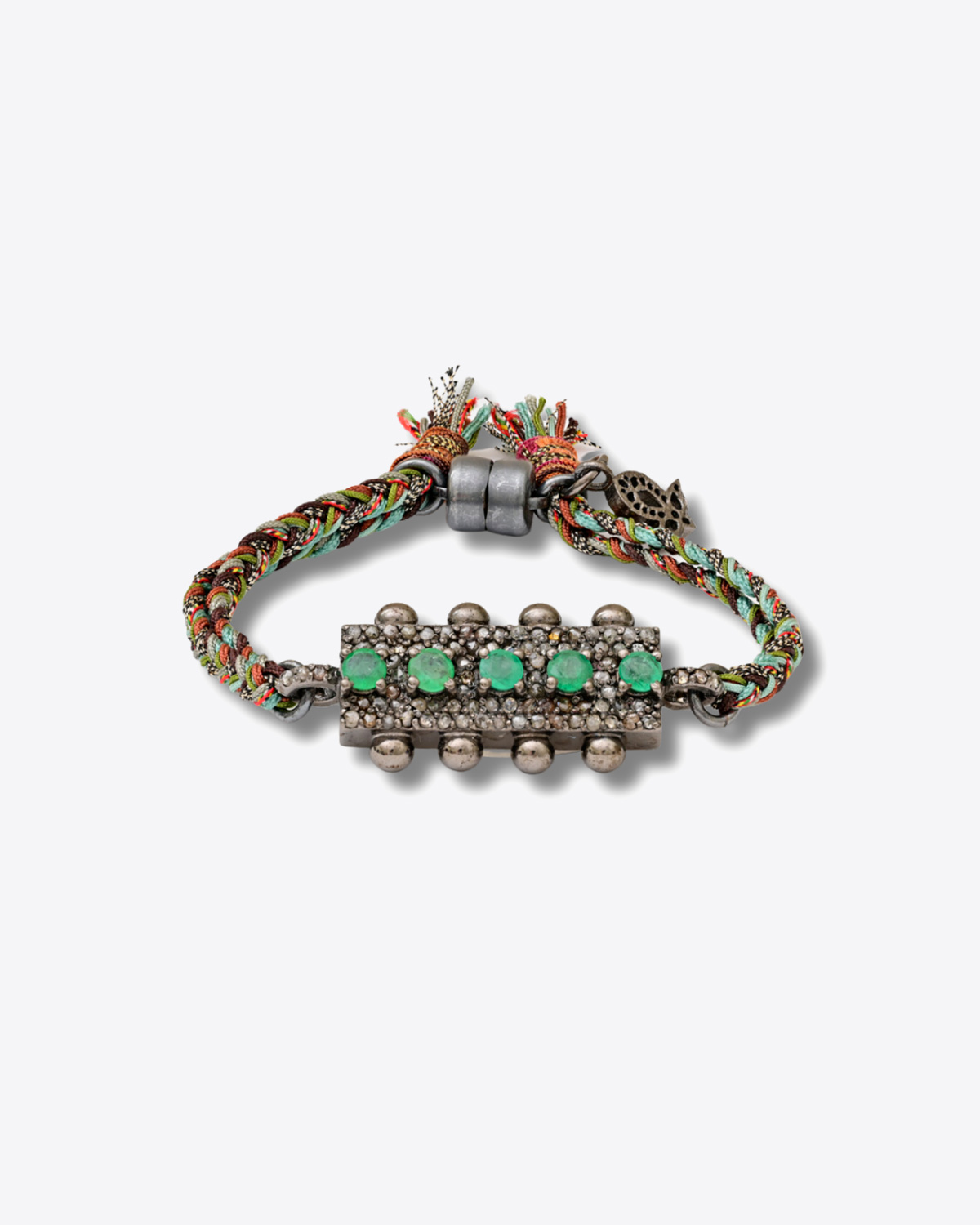 Patricia Arango Bracelet Barre Emeraude et diamant 