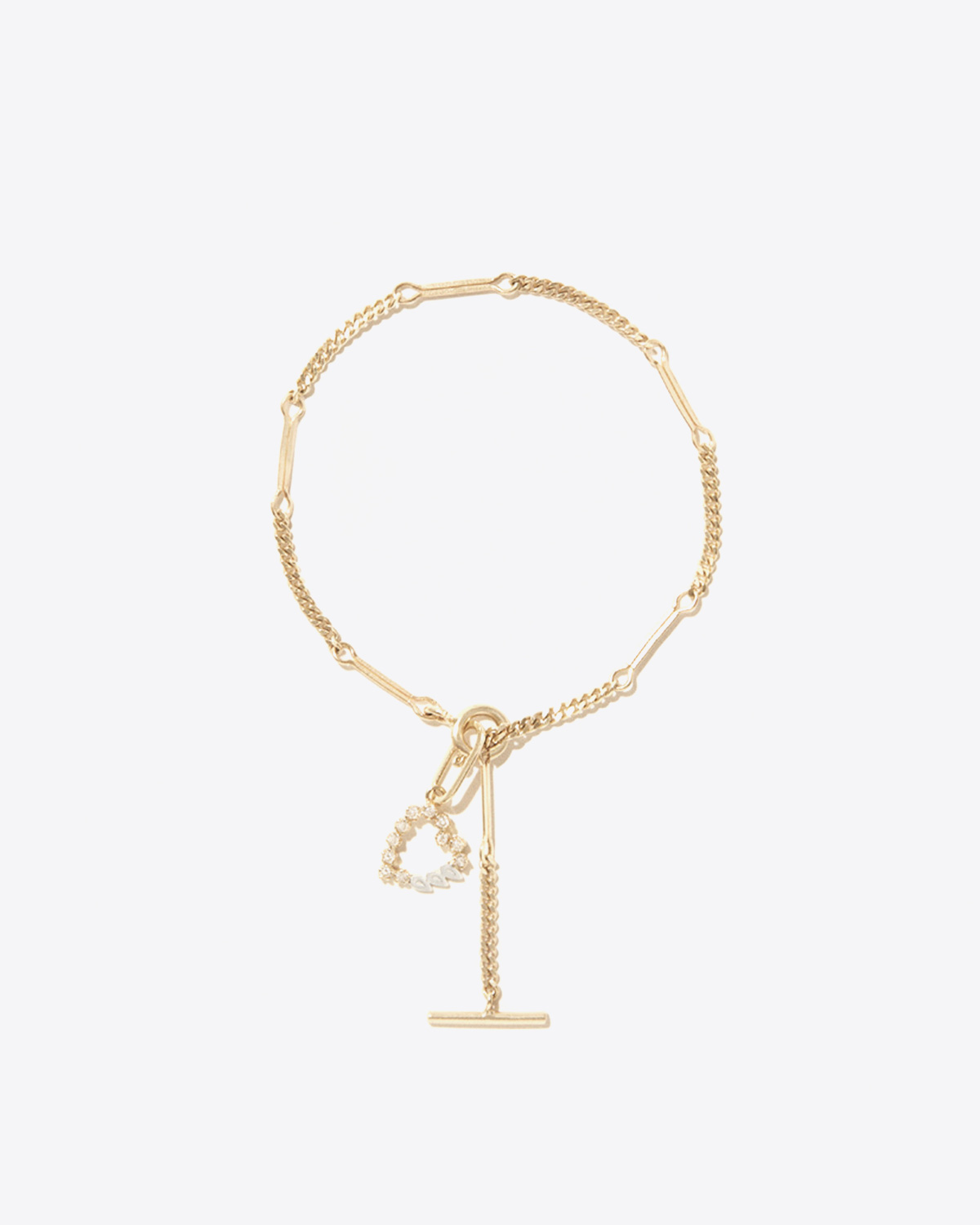 Bracelet chaine en or Petra n°2 + amulette Billie Pascale Monvoisin. 