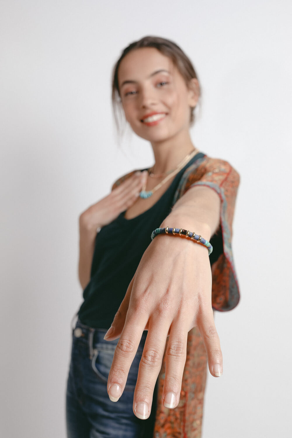 Image du produit Gachon Pothier Bracelet Tigre 2 - Lapis/Turquoise - 4