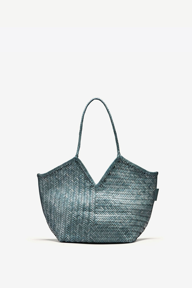 Cala Jade Sac Humi – Cuir Tressé Storm Bleu