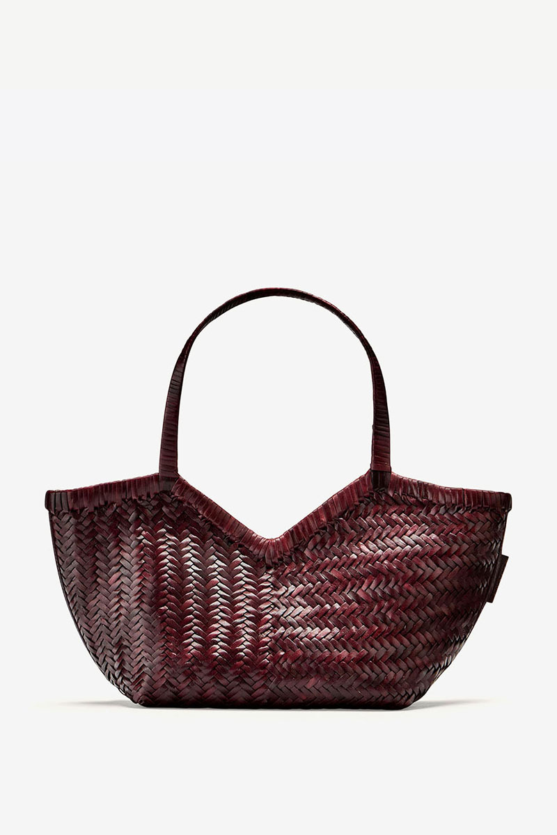 Cala Jade Sac Humi S – Cuir Tressé Fudge