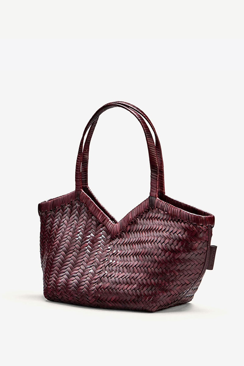 Cala Jade Sac Humi S – Cuir Tressé Fudge