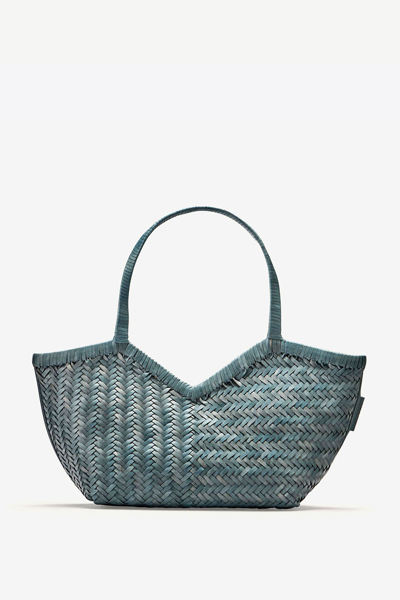 Cala Jade Sac Humi S – Cuir Tressé Storm Bleu