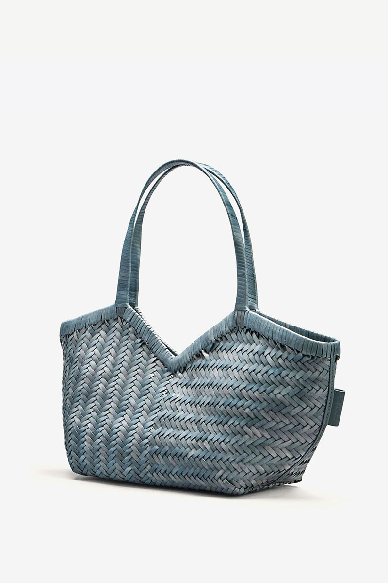 Cala Jade Sac Humi S – Cuir Tressé Storm Bleu