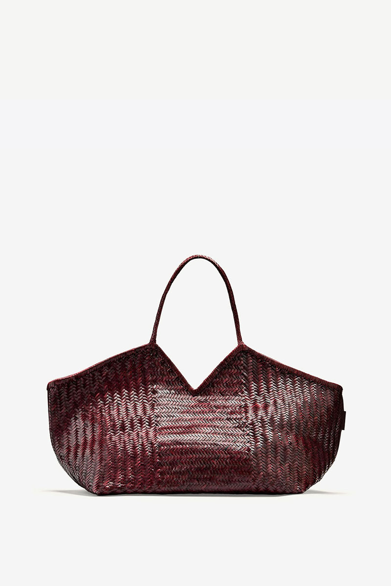 Cala Jade Sac Humi XL – Cuir Tressé Fudge
