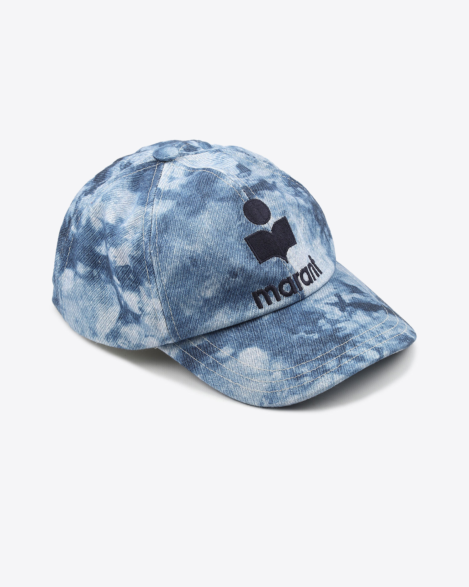 Casquette Tyron Isabel Marant en denim bleu Tie and Dye
