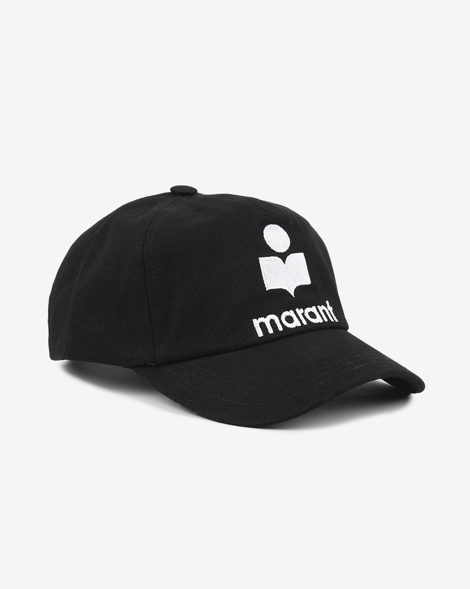 Casquette en toile noir Logo Marant Tyrony Isabel Marant Etoile. Profil.