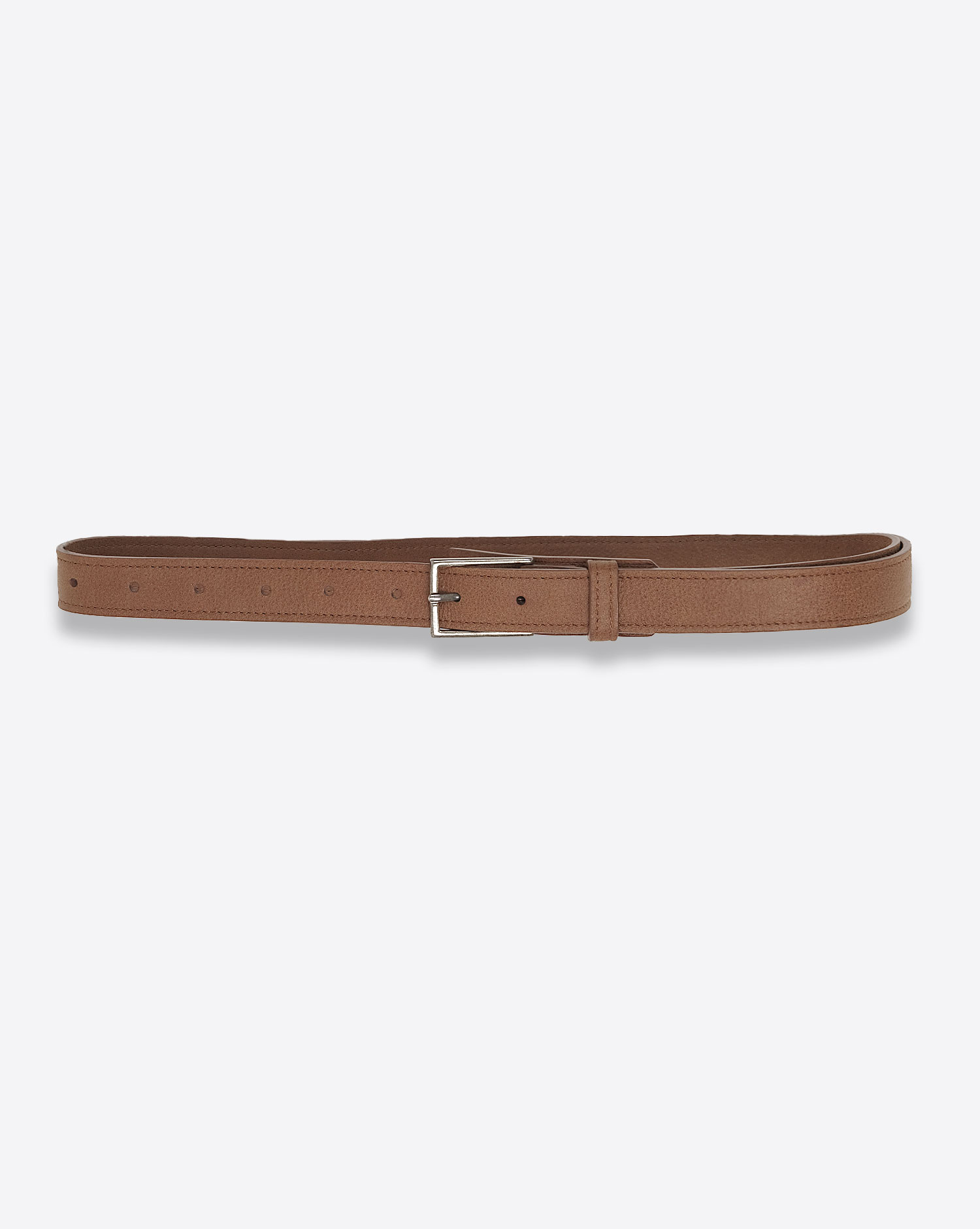 Produit Ceinture Silver Vautrait en cuir marron. Vue d'ensemble. 